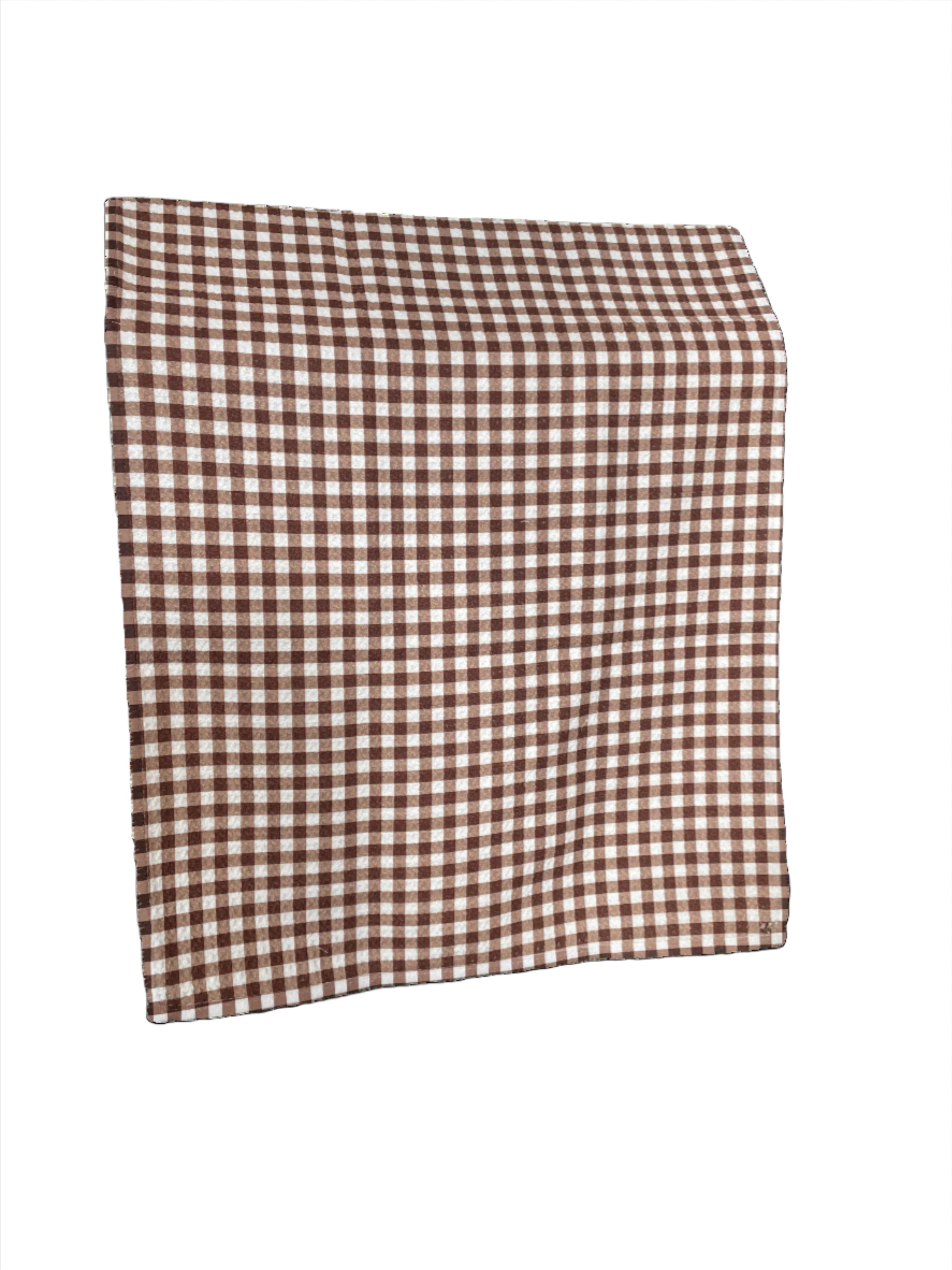 Country Brown Gingham Towel