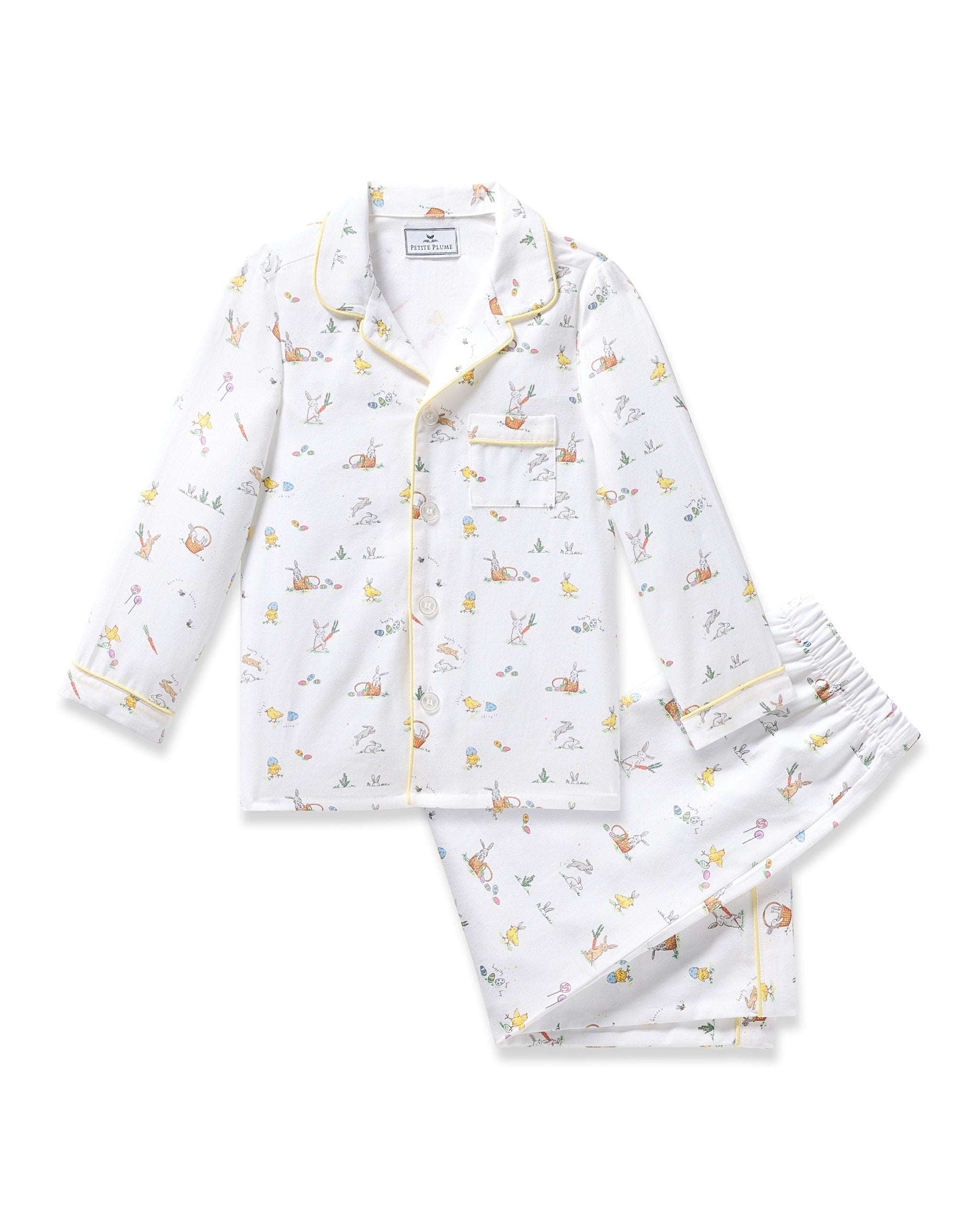Kid's Twill Pajama Set in Easter Frolic