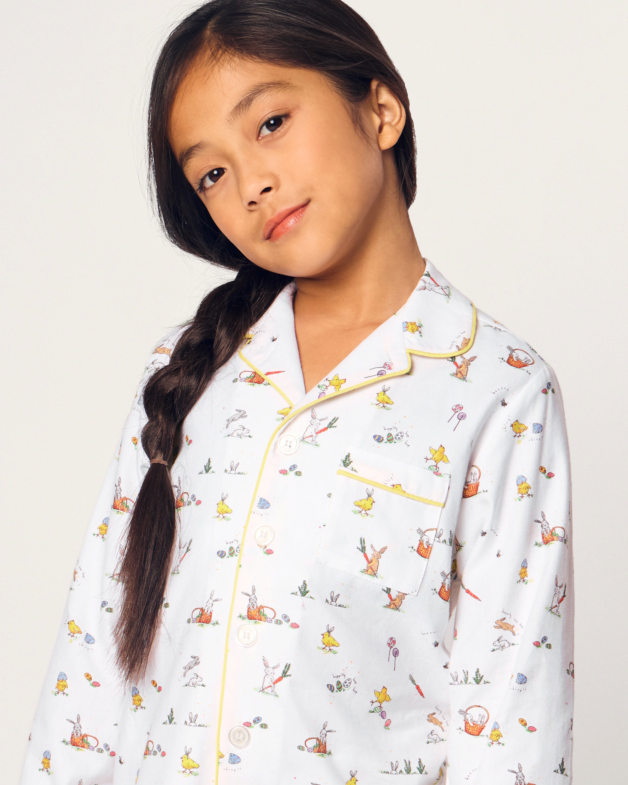 Kid's Twill Pajama Set in Easter Frolic