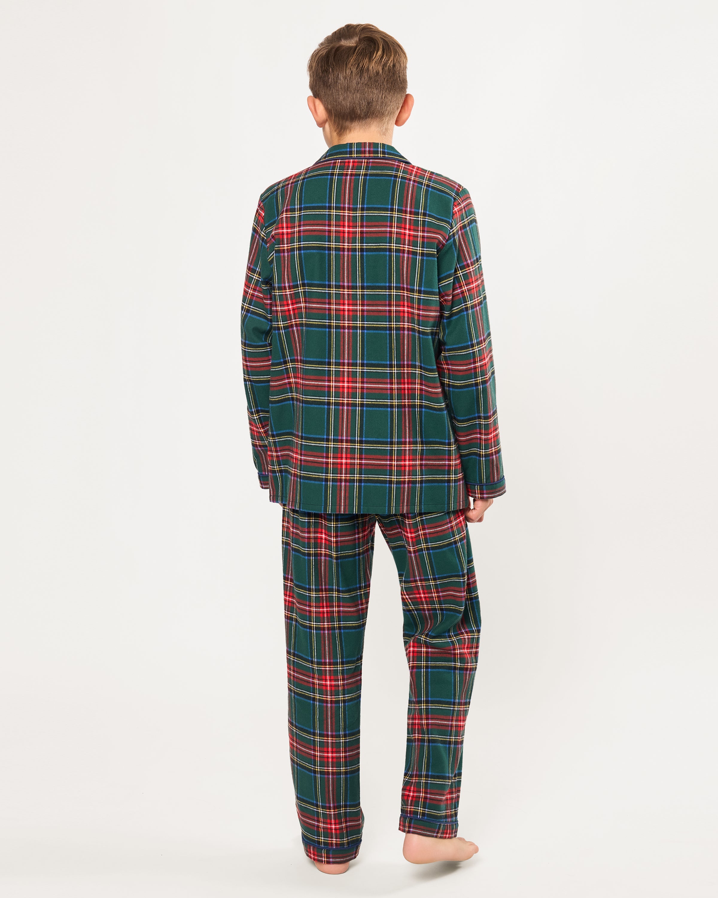 Kid's Brushed Twill Pajama Set in Kensington Tartan