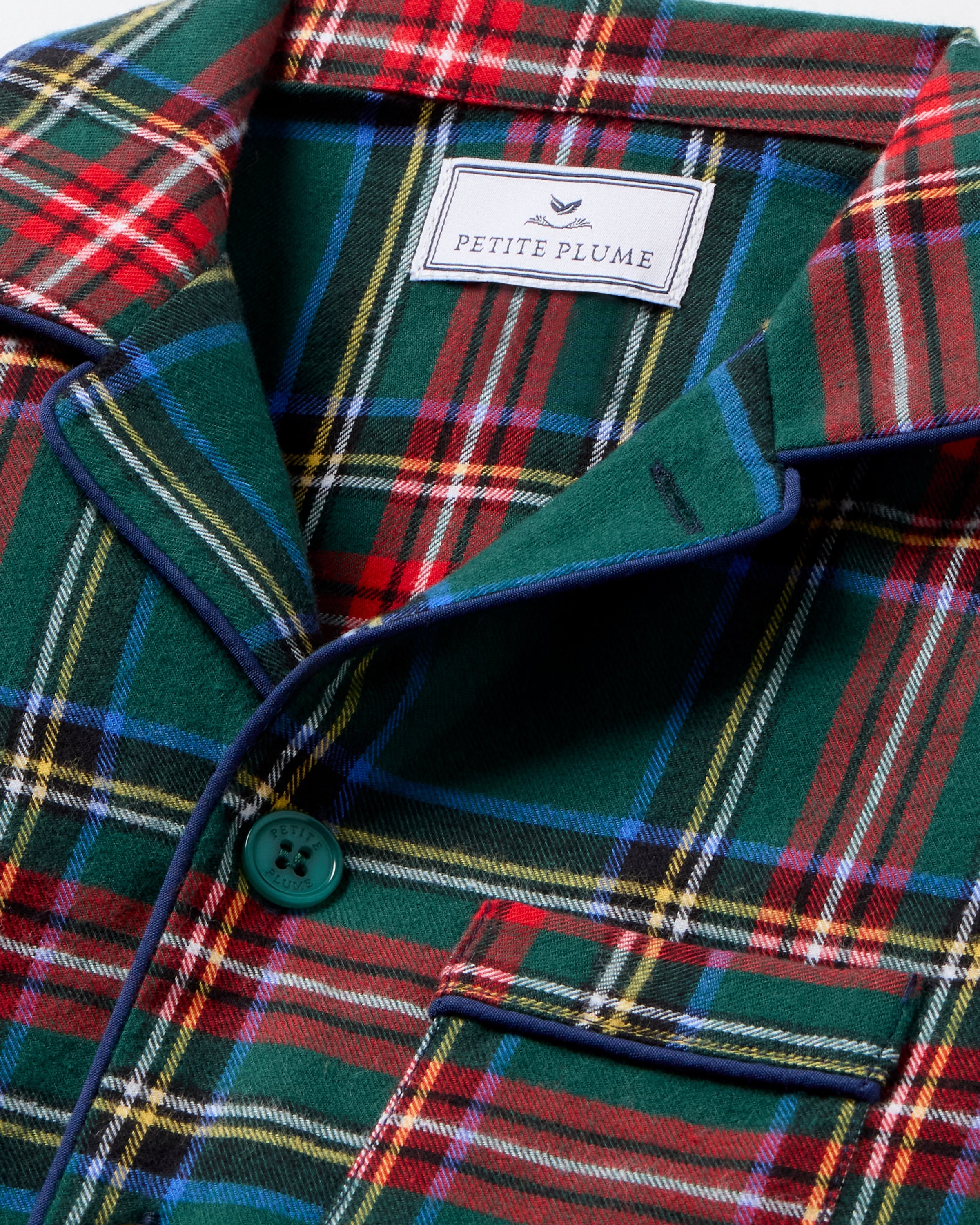 Kid's Brushed Twill Pajama Set in Kensington Tartan