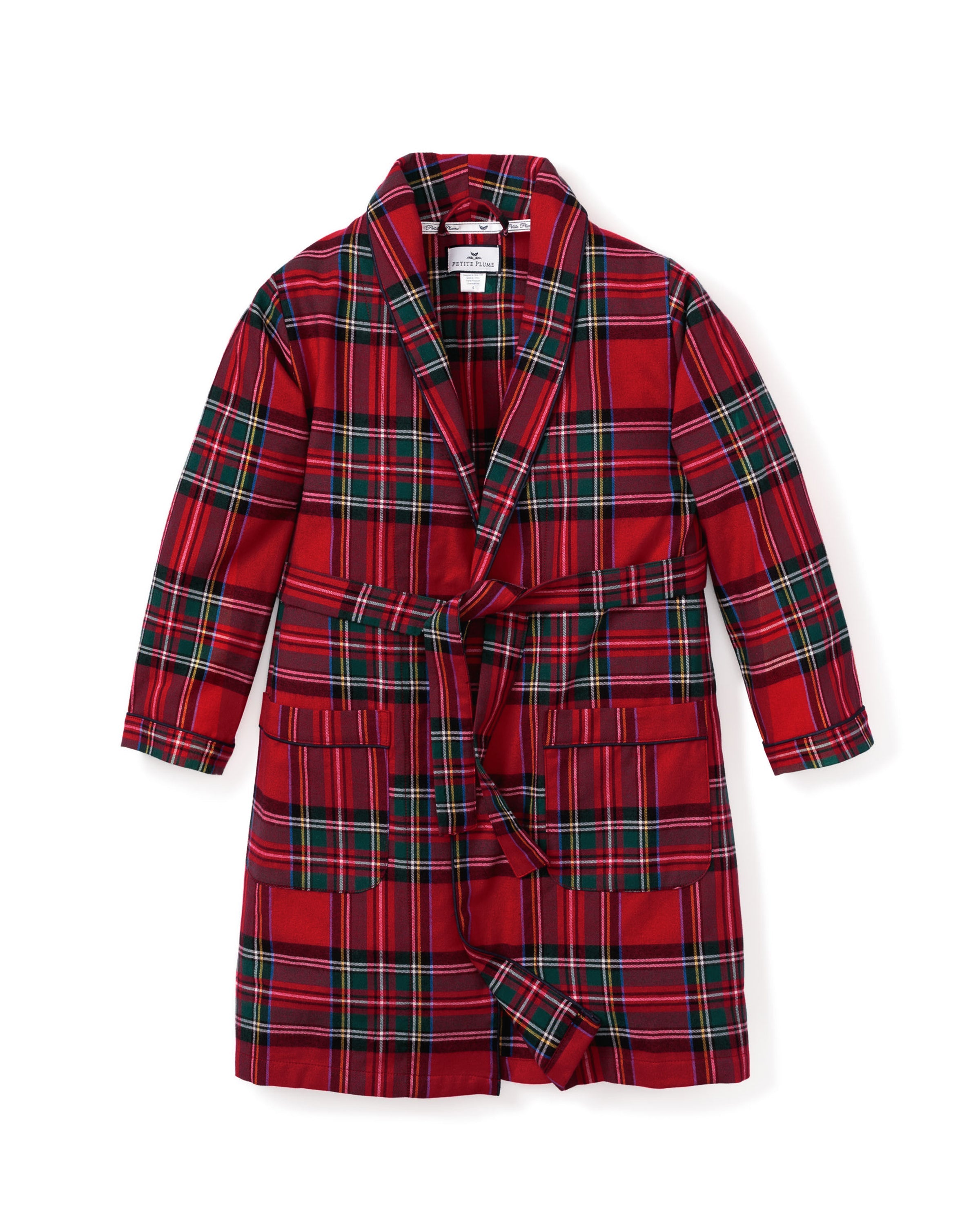 Kid's Brushed Twill Robe in Imperial Tartan