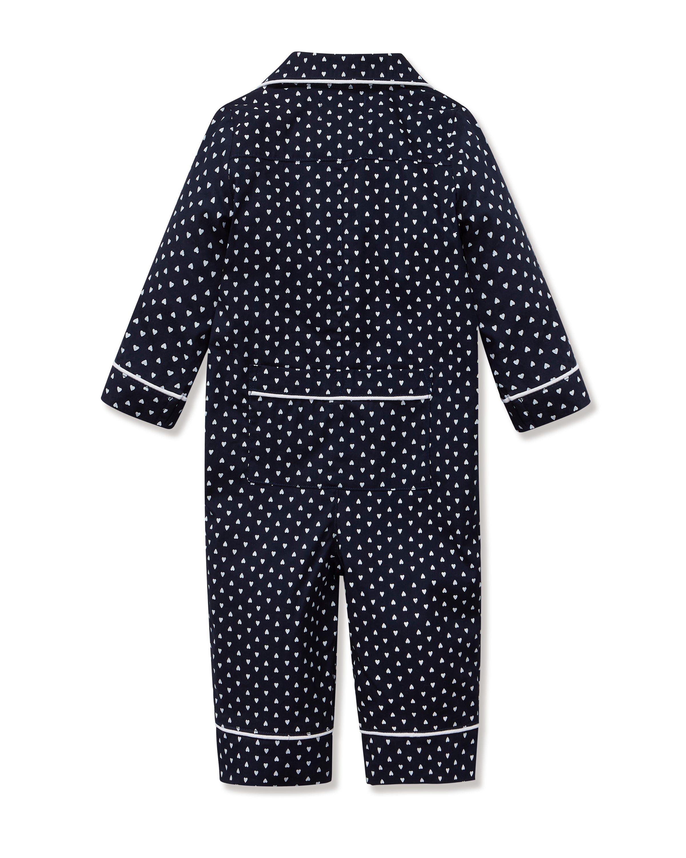 Baby's Twill Classic Romper in Midnight Hearts