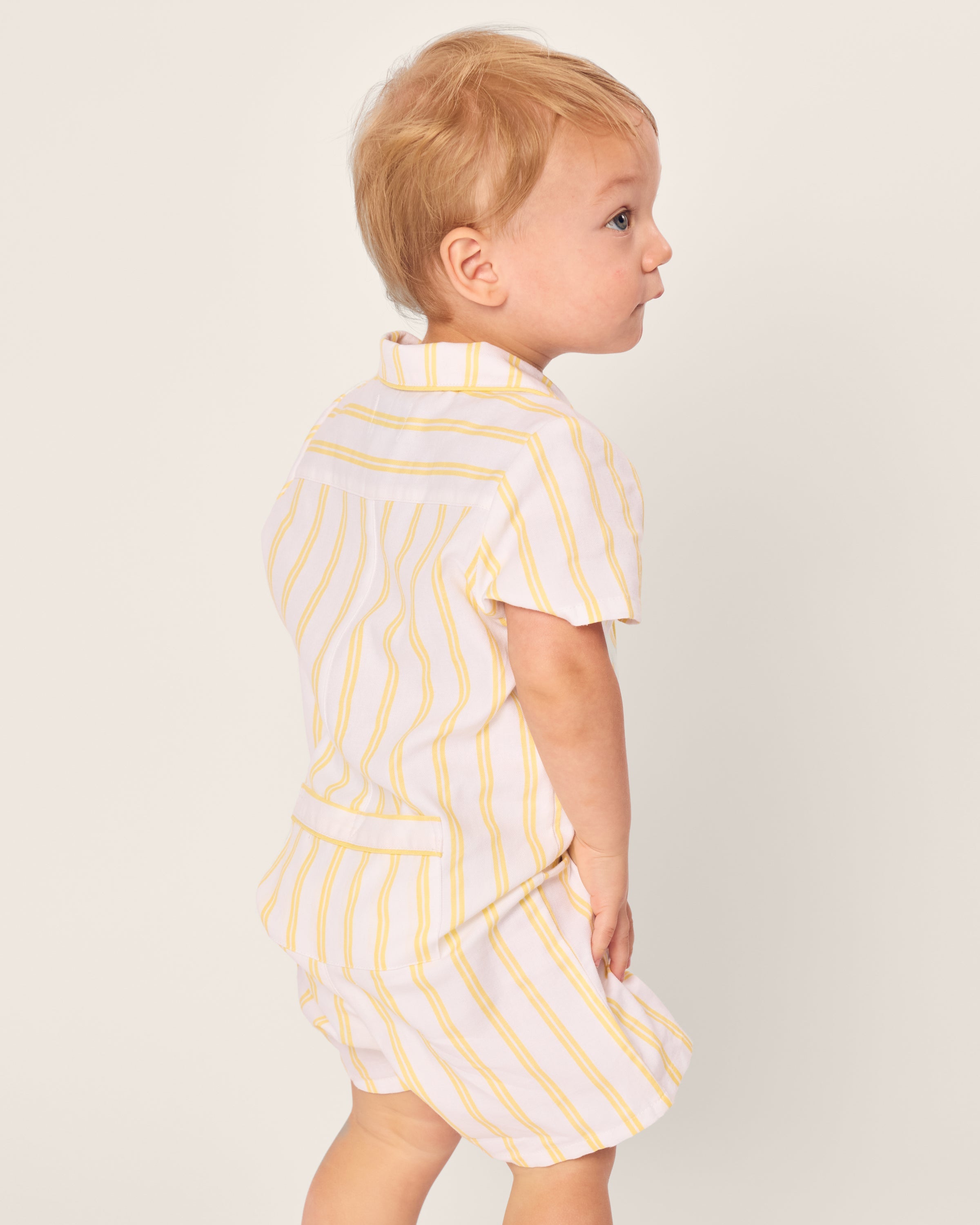 Baby's Twill Summer Romper in Sunny Stripe