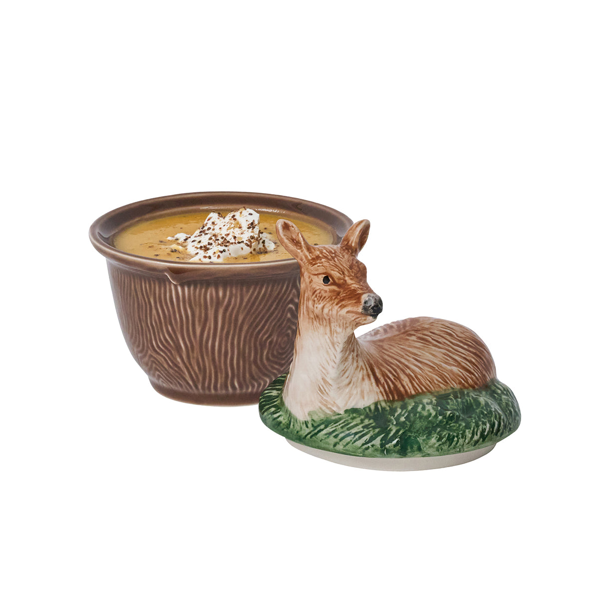 Forest Walk Deer Bowl with Lid Set of 2