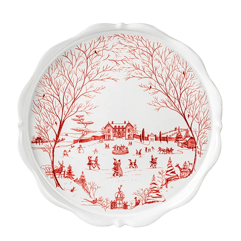 Country Estate Winter Frolic Cake Stand