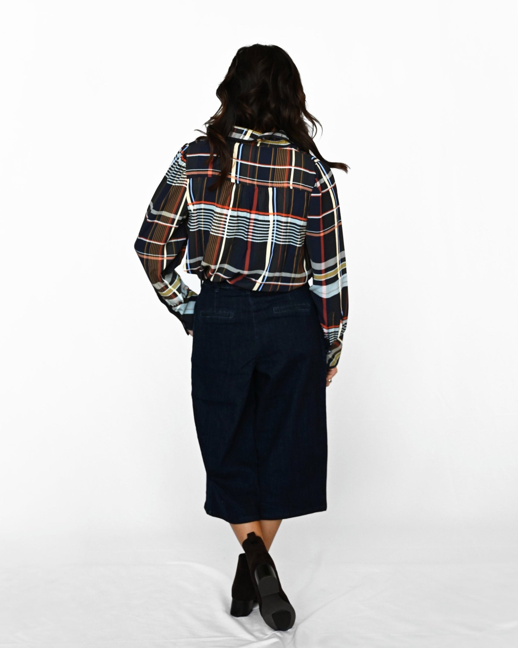 Tori Plaid Button Up Top