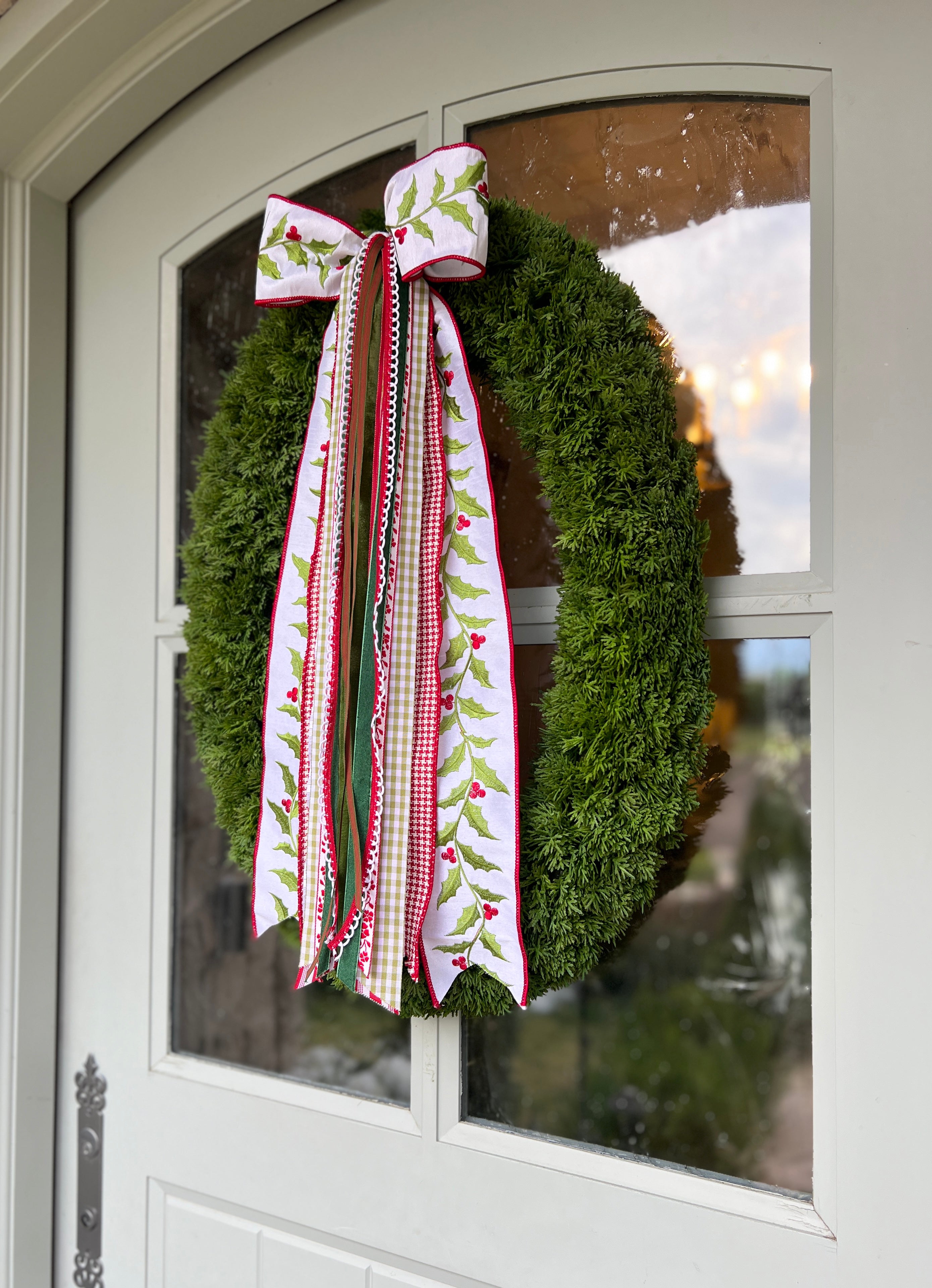 Holly and Ivy Wreath Ribbon