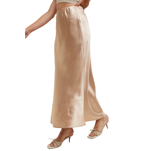 Satin Midi Skirt