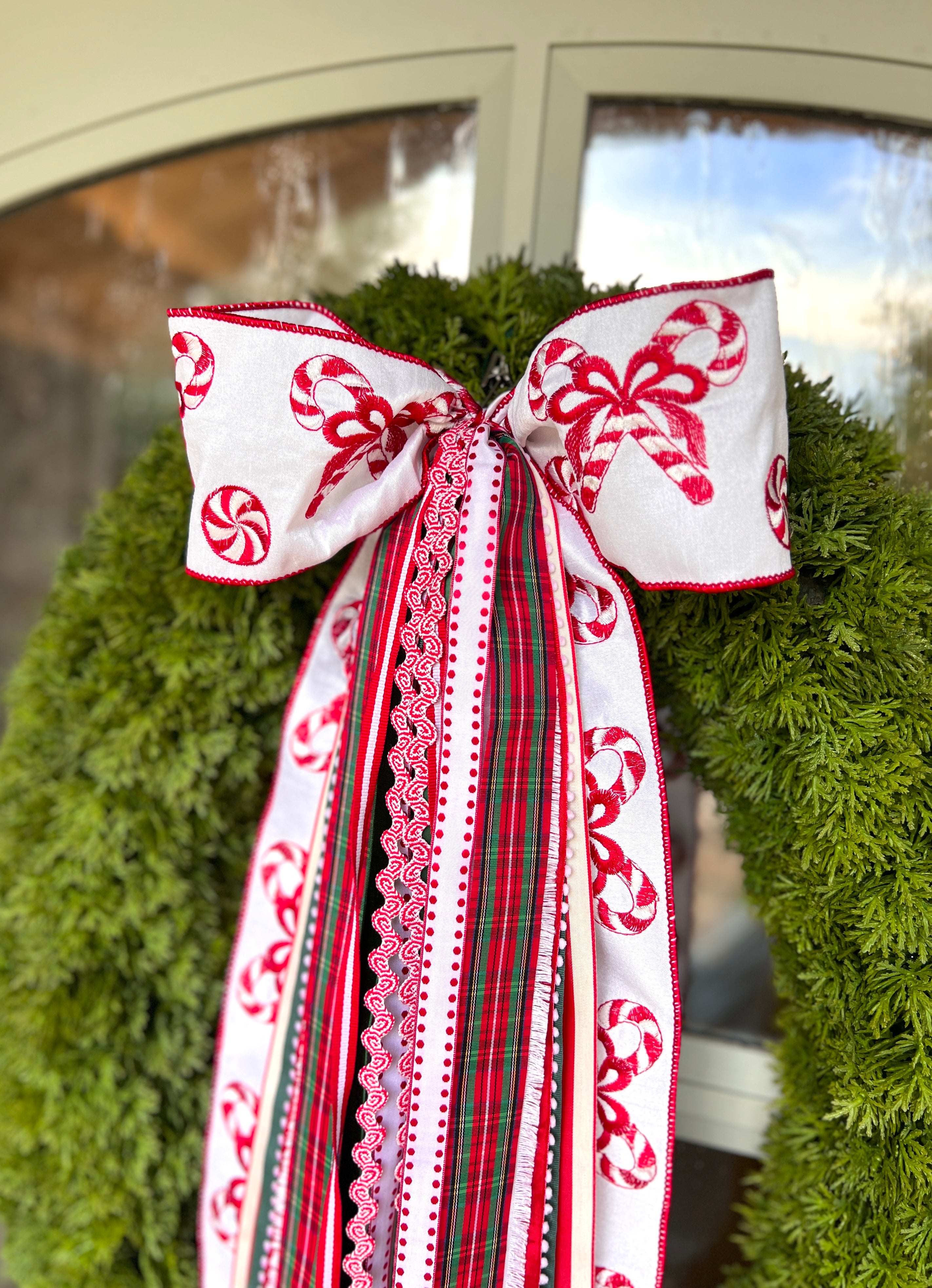 Peppermint & Pine Wreath Ribbon