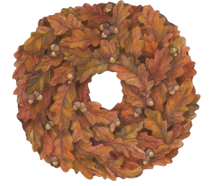 Die Cut Autumn Wreath Placemat