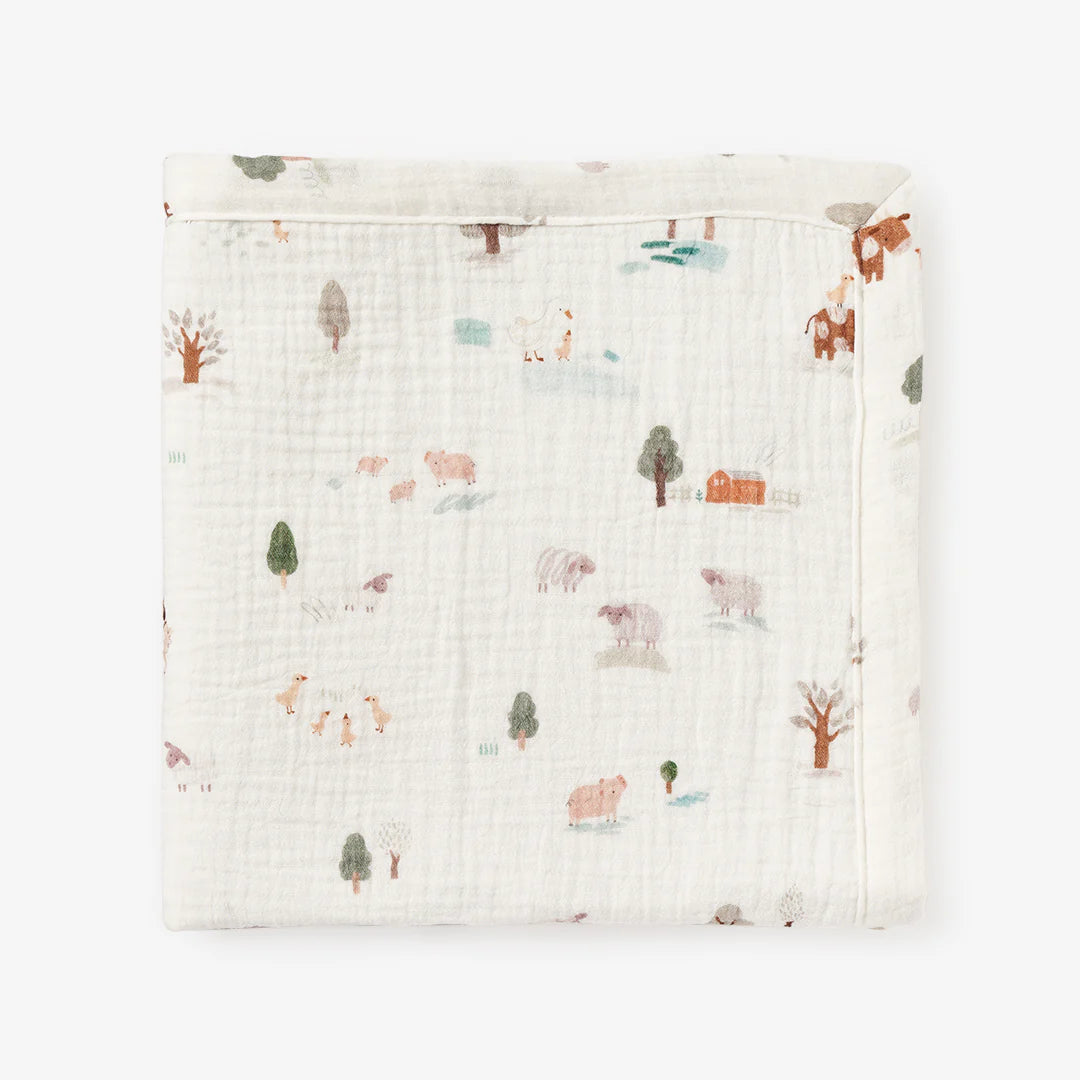 On the Farm Organic Muslin Blanket