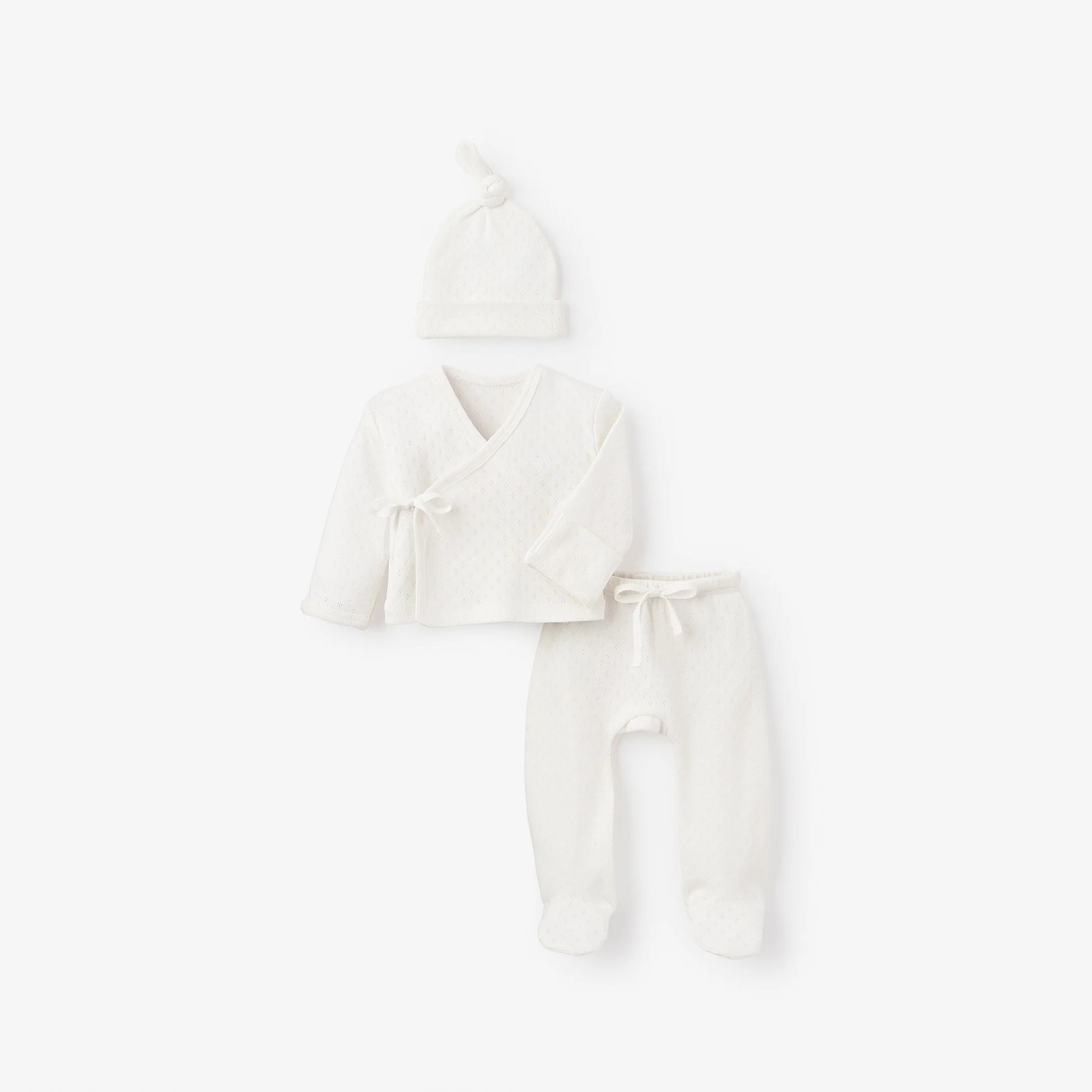 Organic Cotton Pointelle Layette Set