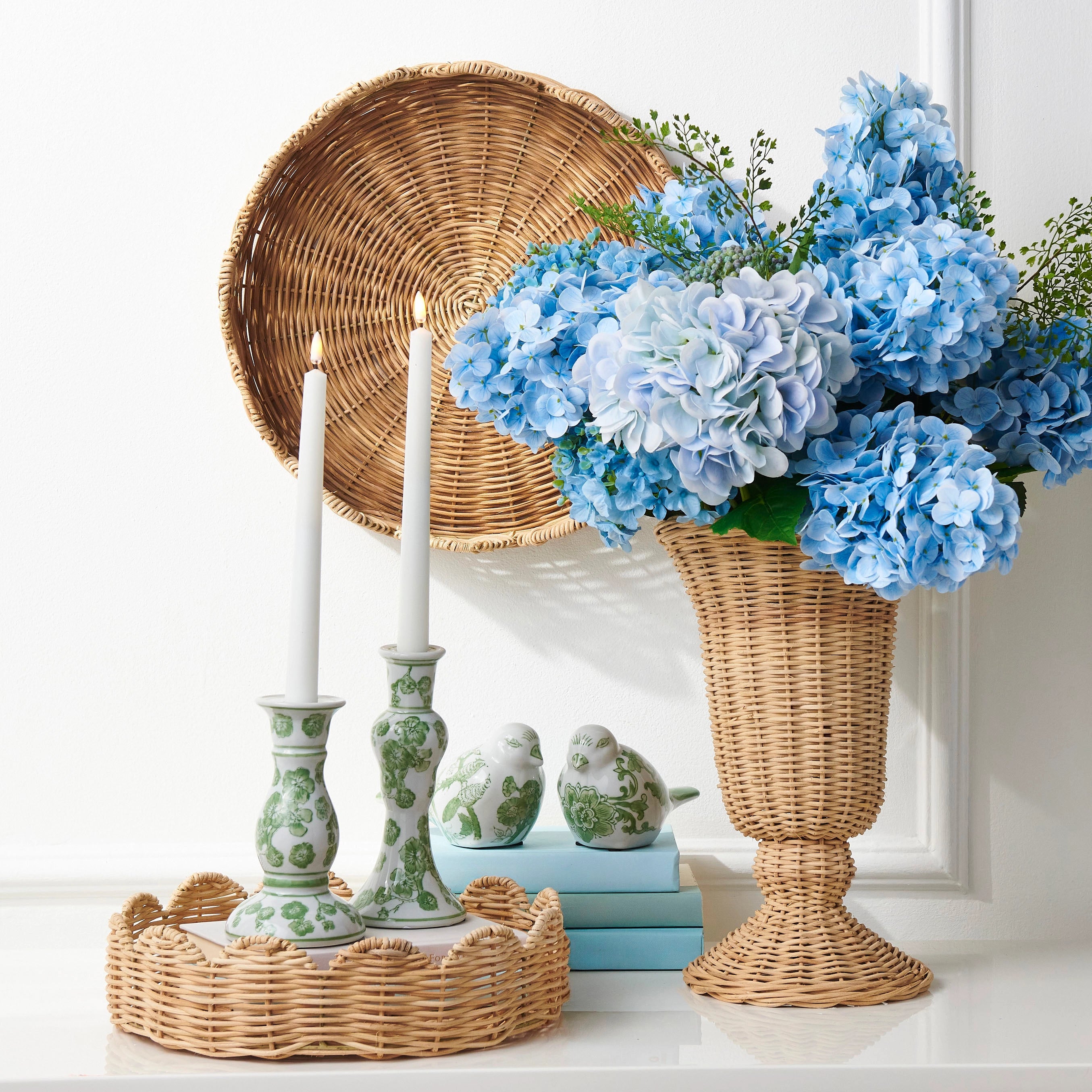 Real Touch Blue Cone Hydrangea Stem 29"