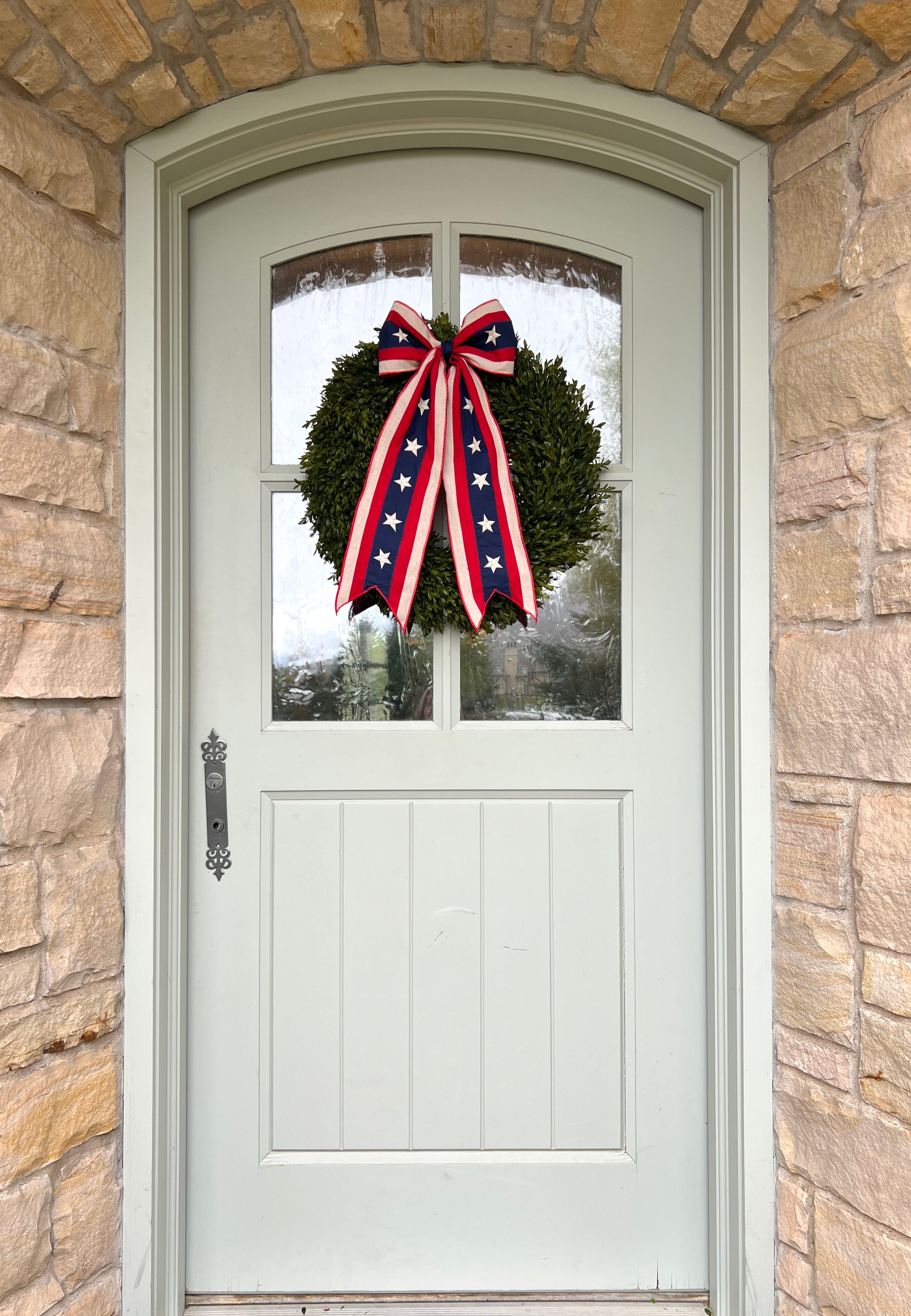 Freedom Stripe Wreath Bow