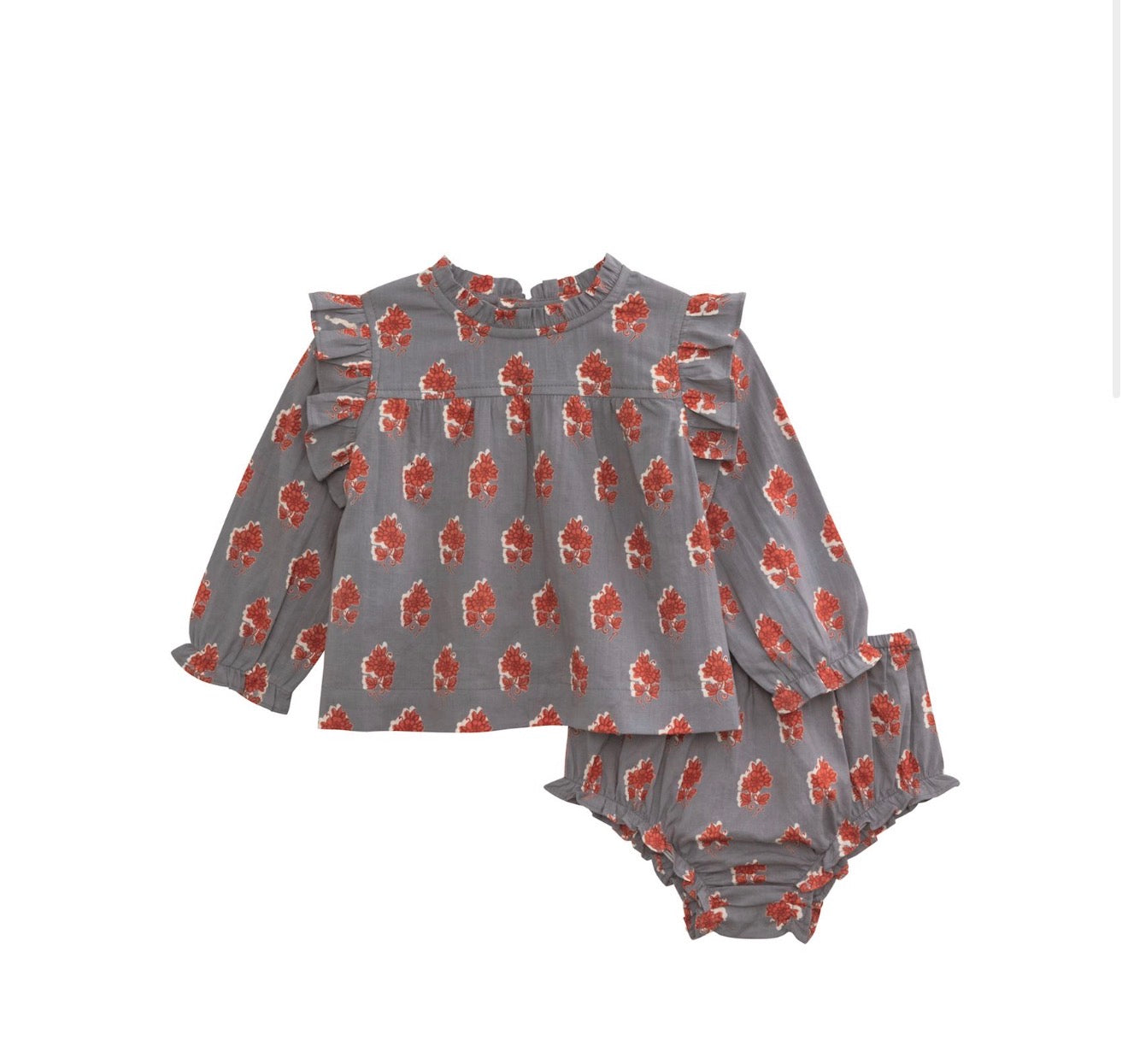 Fall Floral Pinafore Set