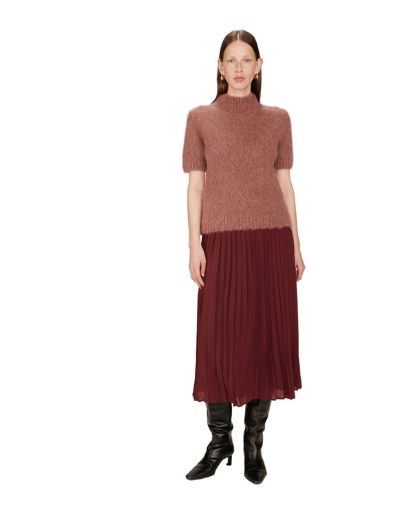 Plisse Chocolat Skirt