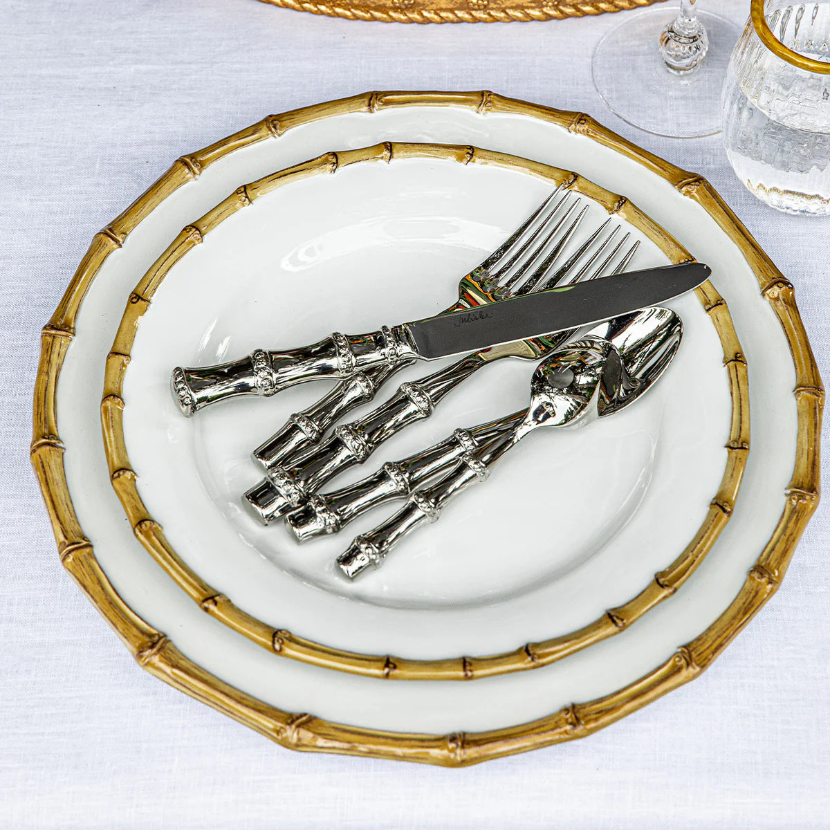 Polished Bamboo 5 Piece Place Setting