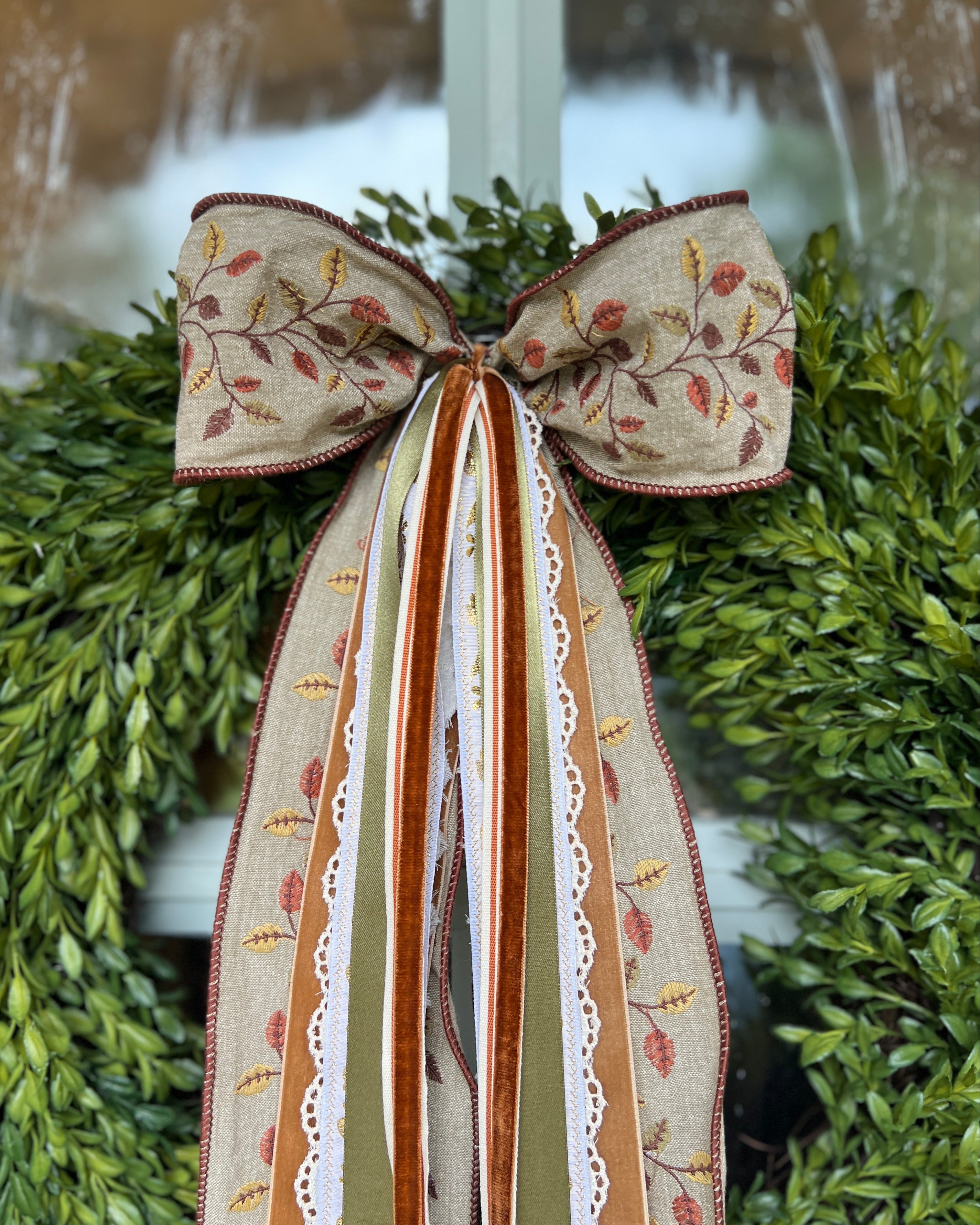 Falling Leaves Wreath Ribbon