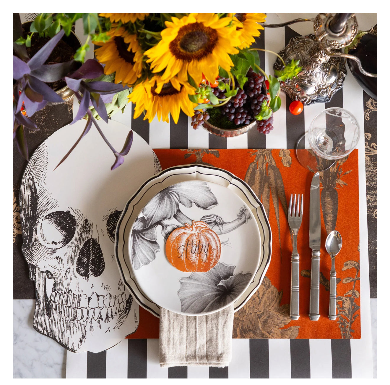 Black Classic Stripe Runner