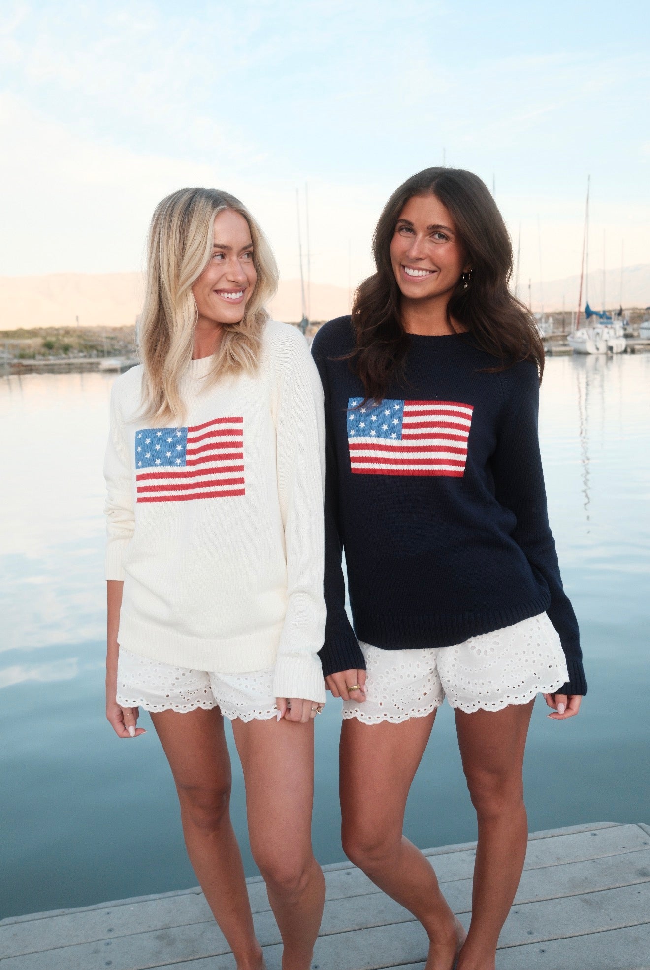 Ivory American Flag Sweater