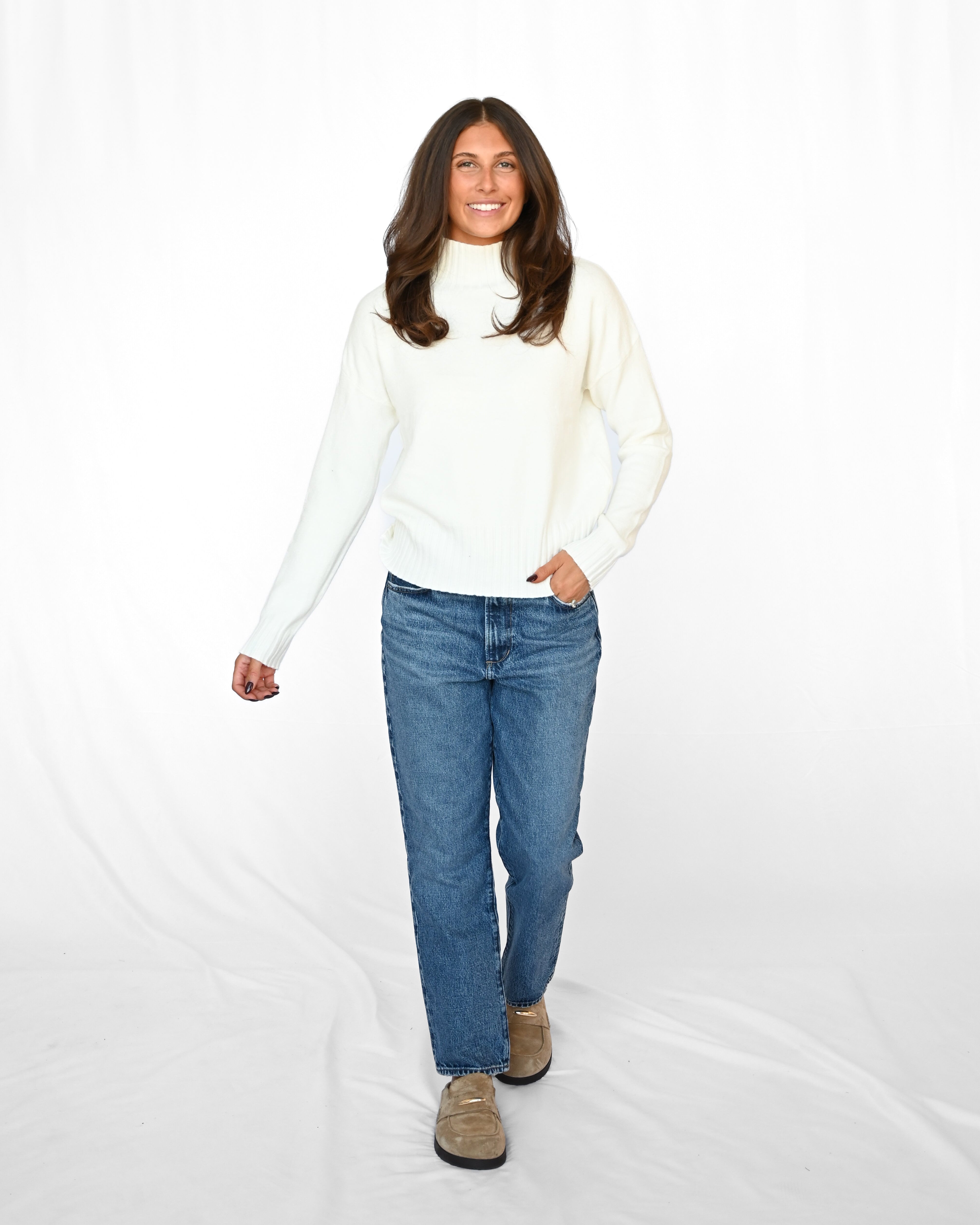 Georgia Mockneck Knit Top