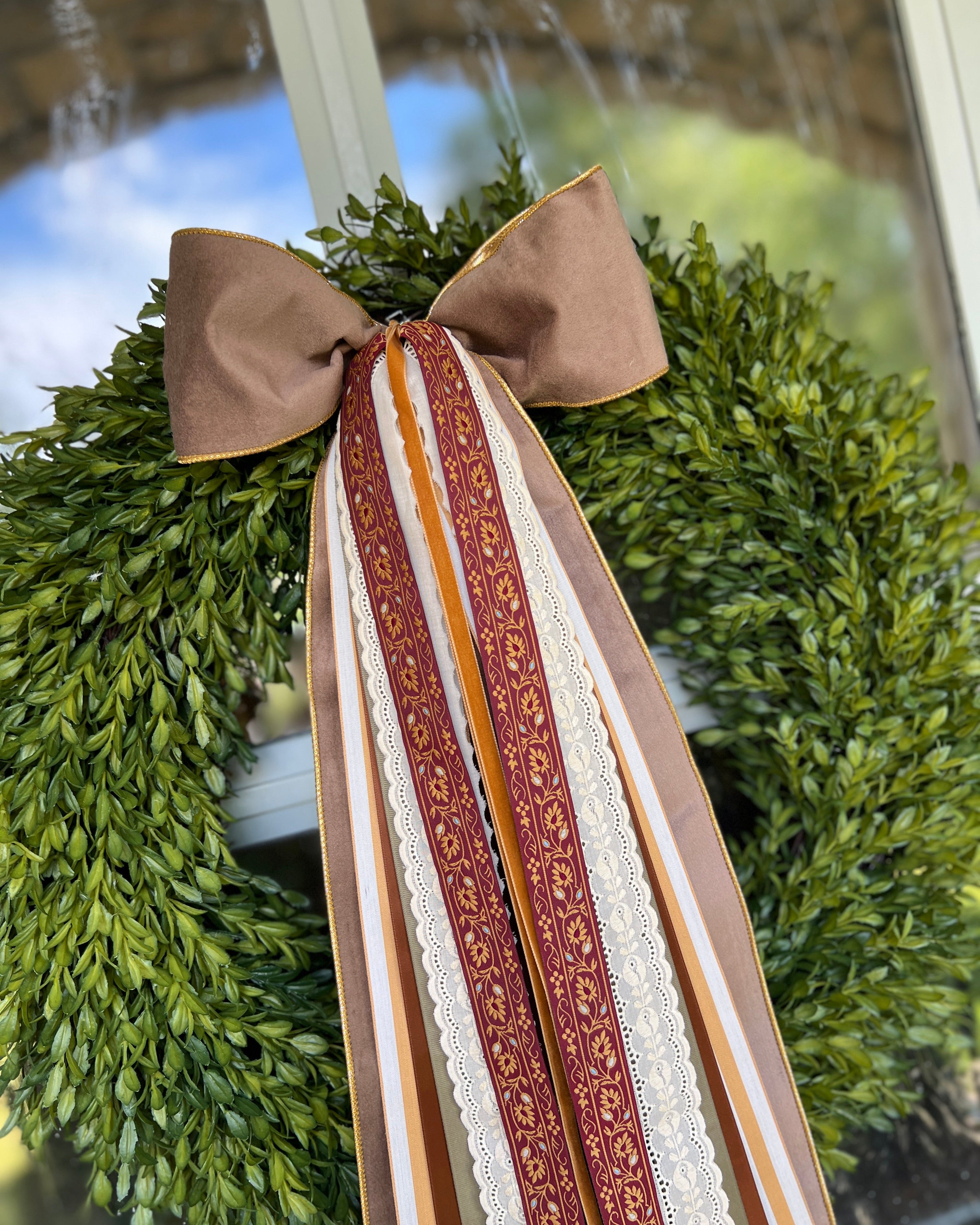 Golden Harvest Wreath Ribbon