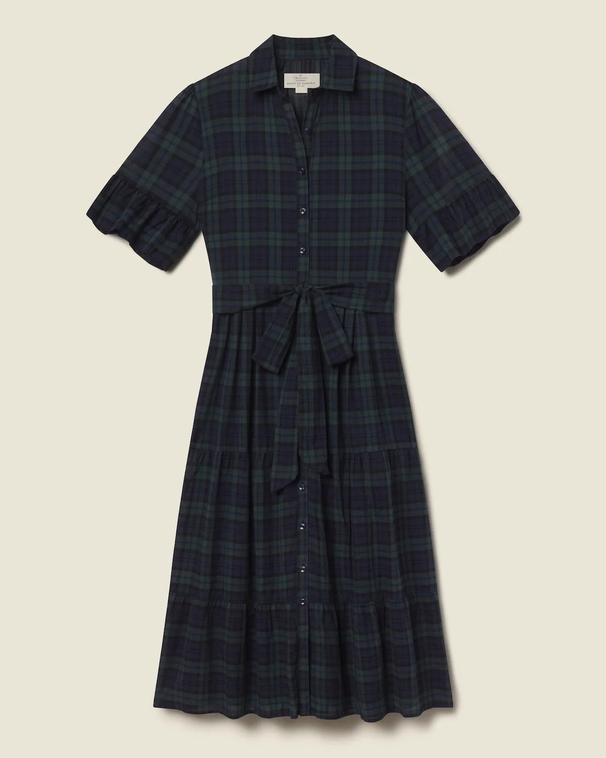 Martiana Plaid Midi Dress