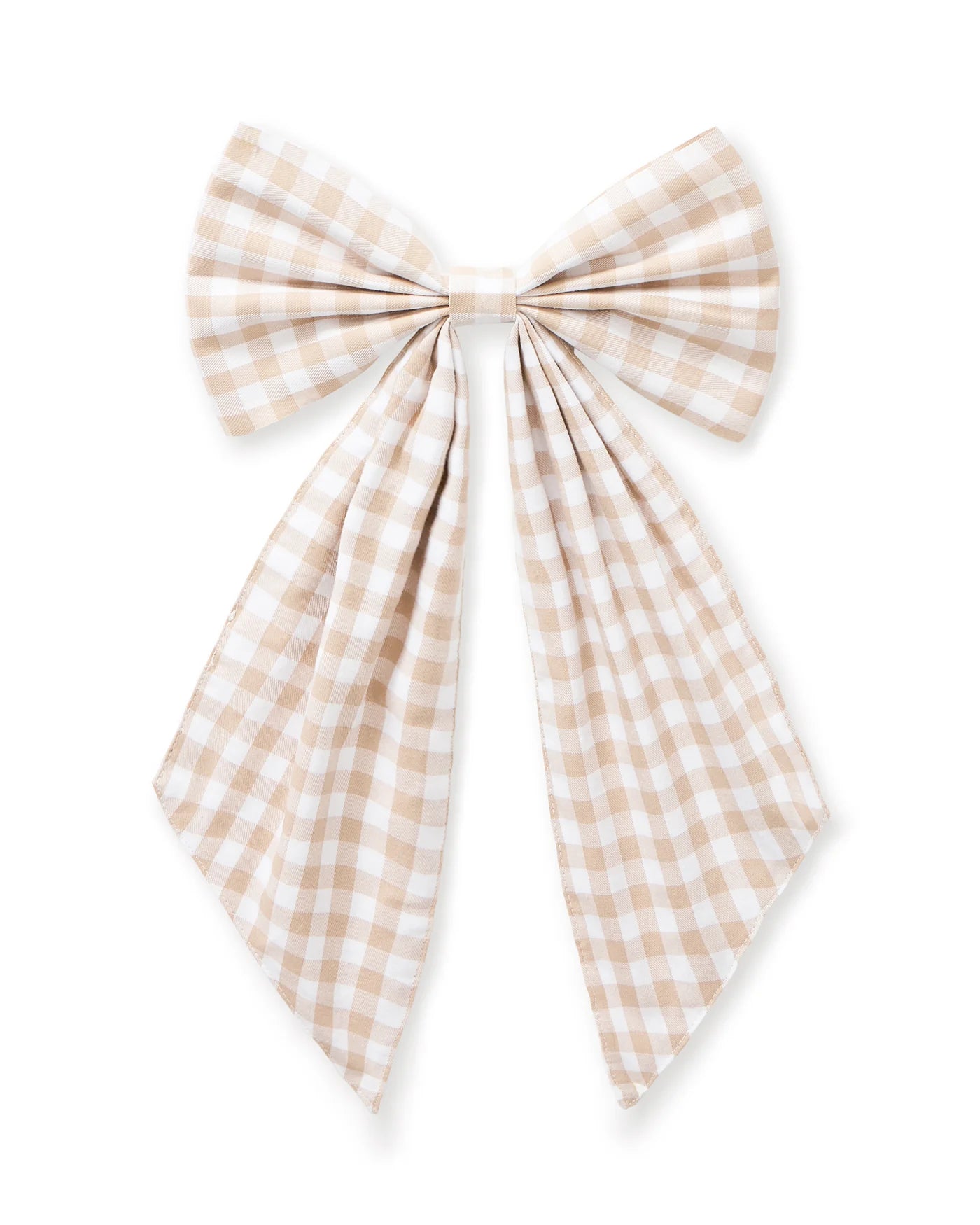 Camel Gingham Wreath Bow