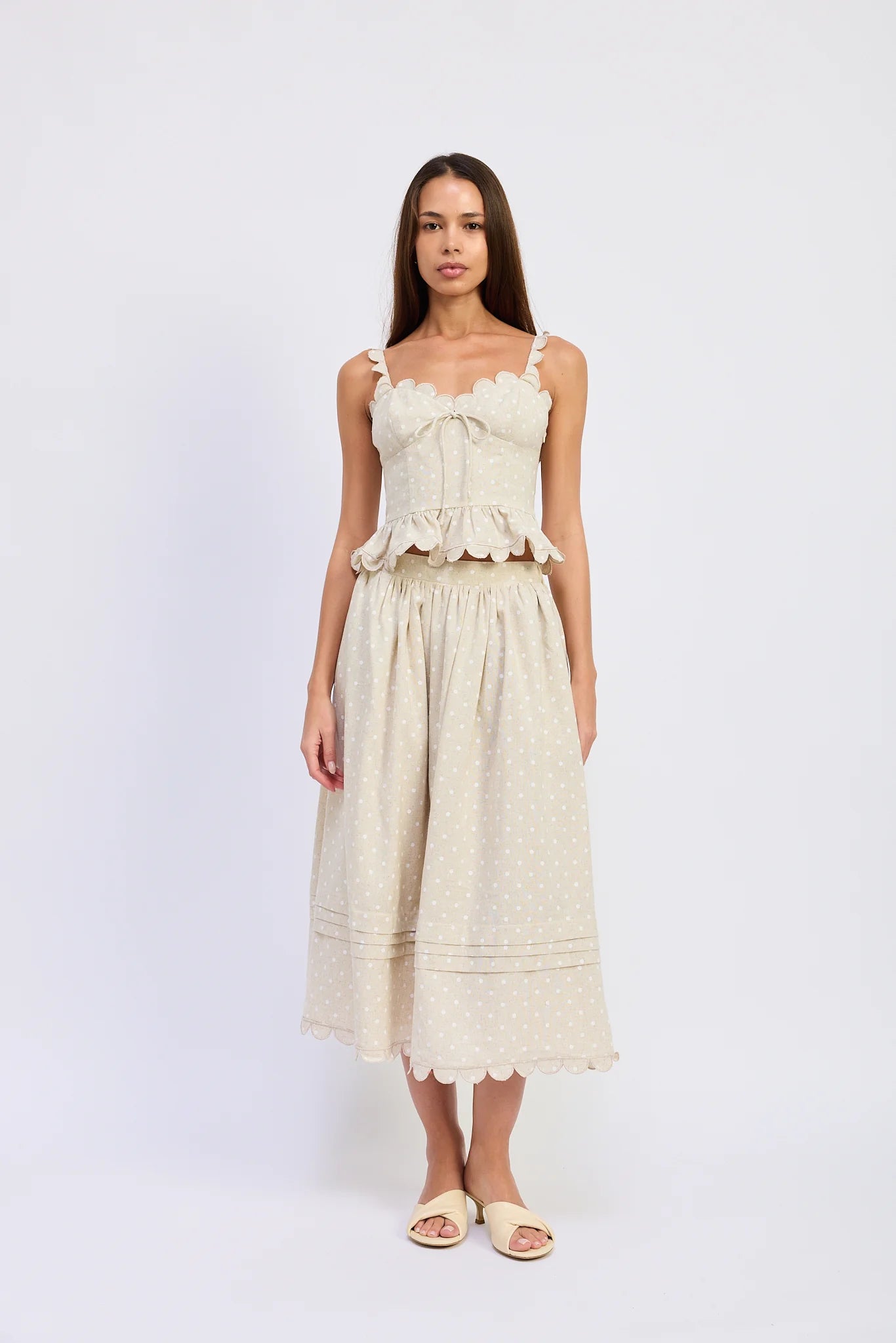 Elise Embroidered Midi Skirt