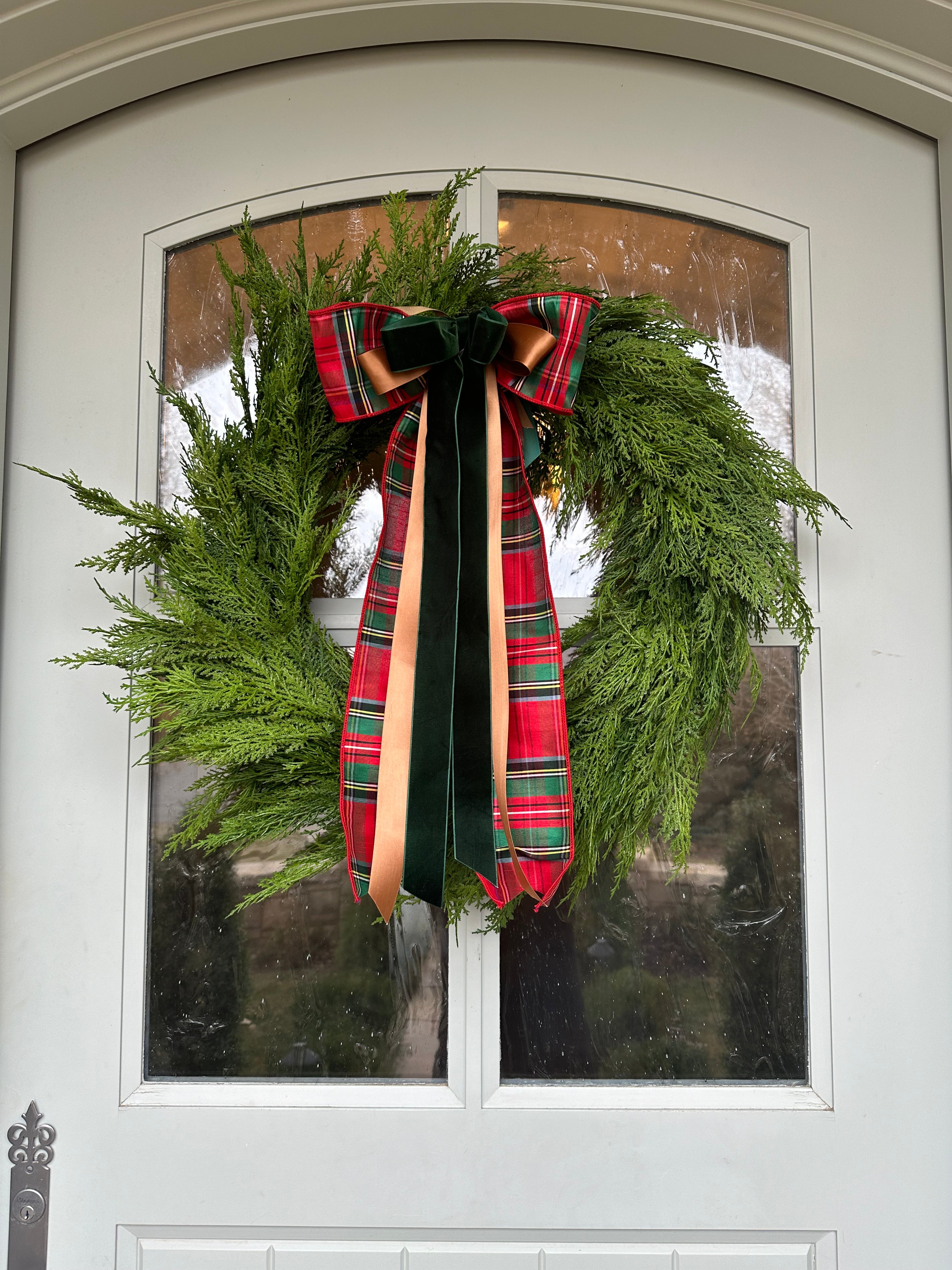 Classic Christmas Wreath Ribbon