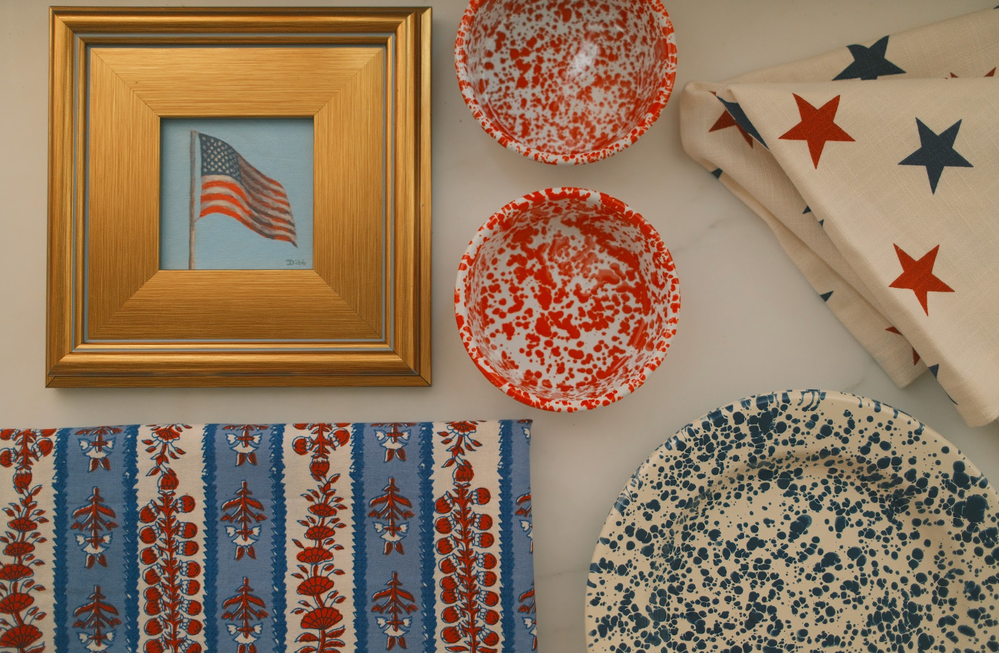 Libby Dibb American Flag Deluxe 4" x 4"