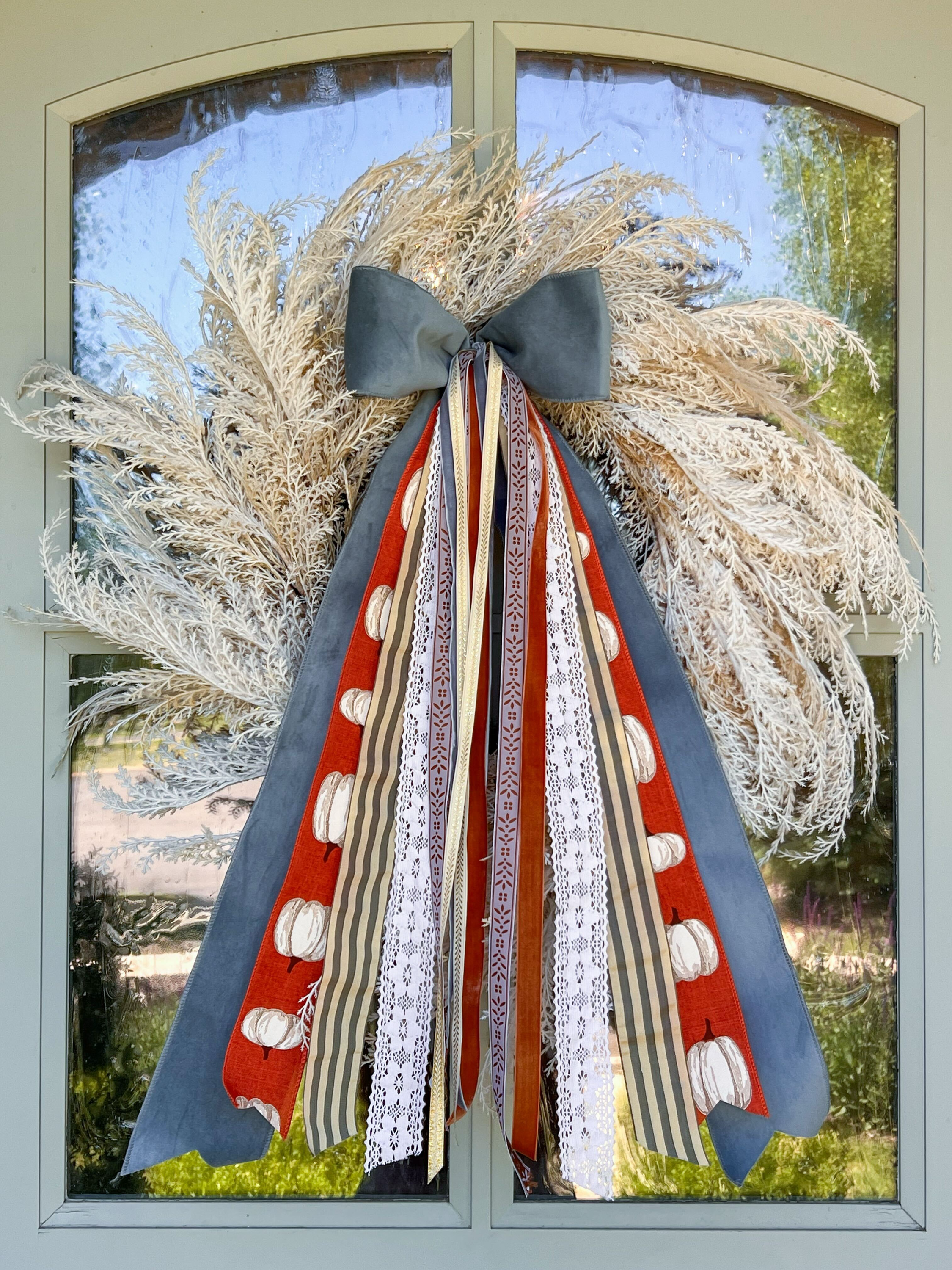 Gilded Pumpkin Wreath Ribbon