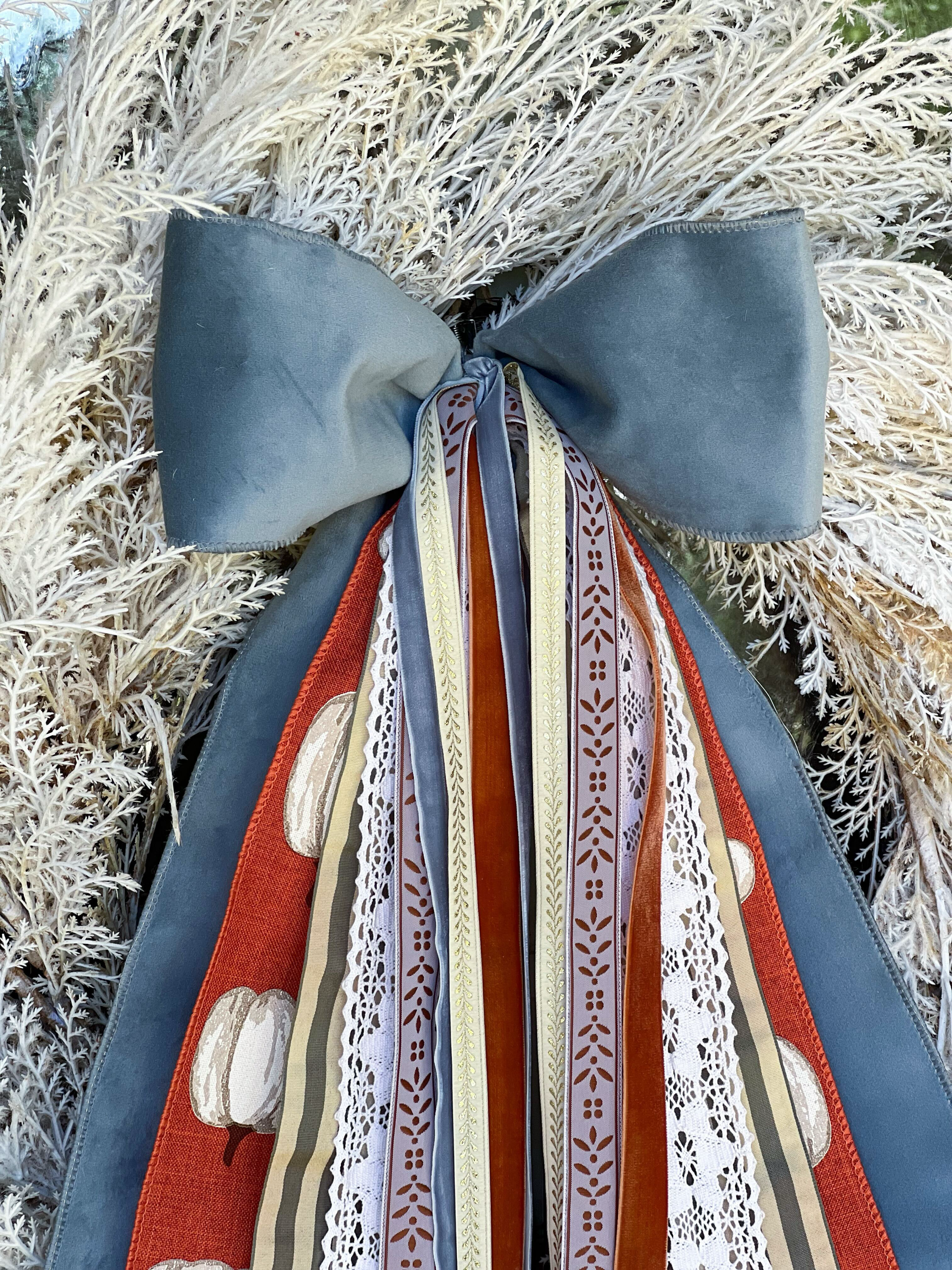 Gilded Pumpkin Wreath Ribbon