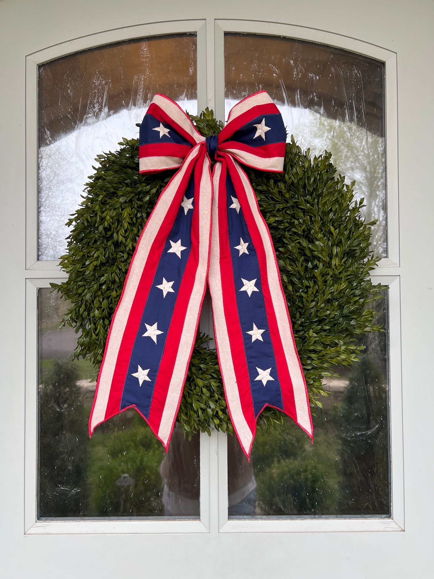Freedom Stripe Wreath Bow