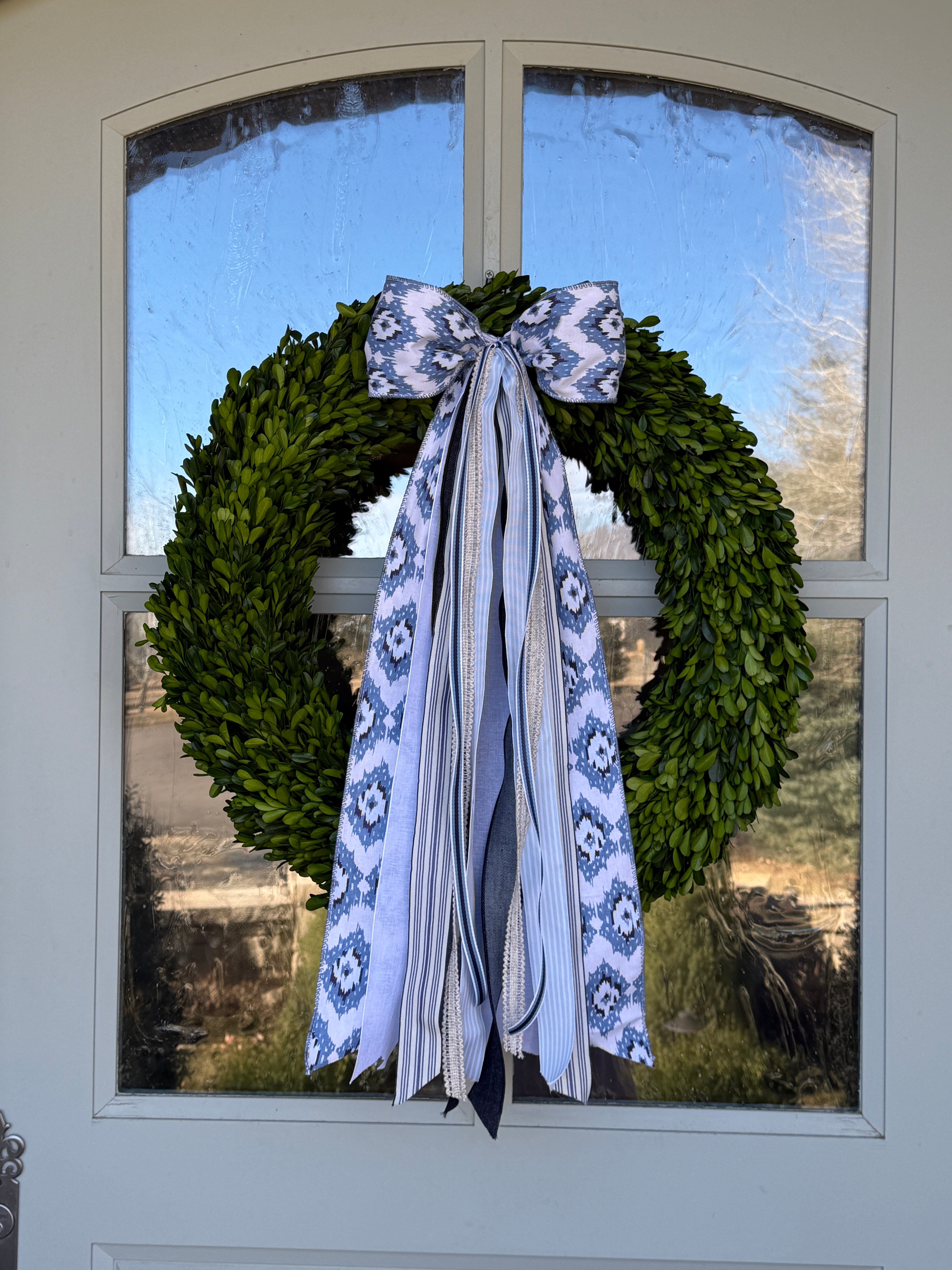 Sea Breeze Ikat Wreath Ribbon