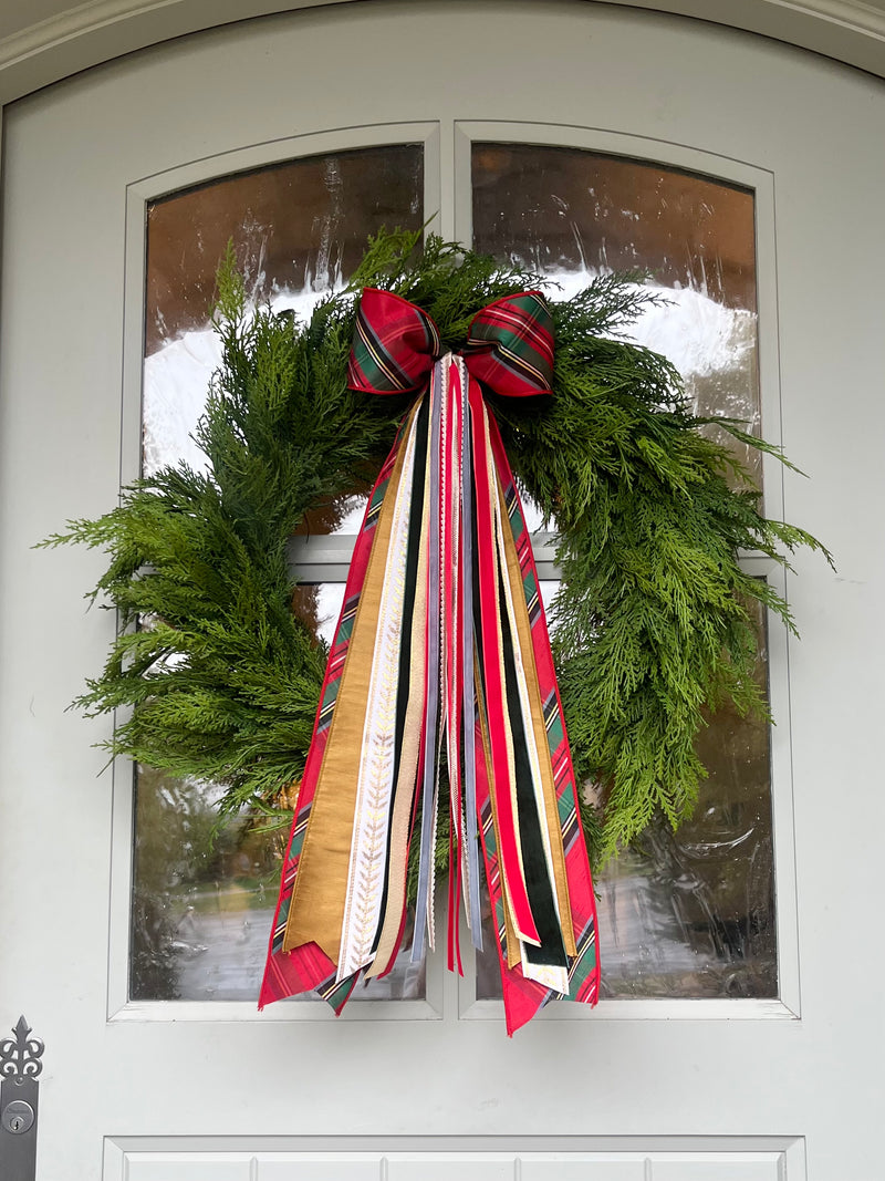 Christmas Tradition Tartan Wreath Ribbon