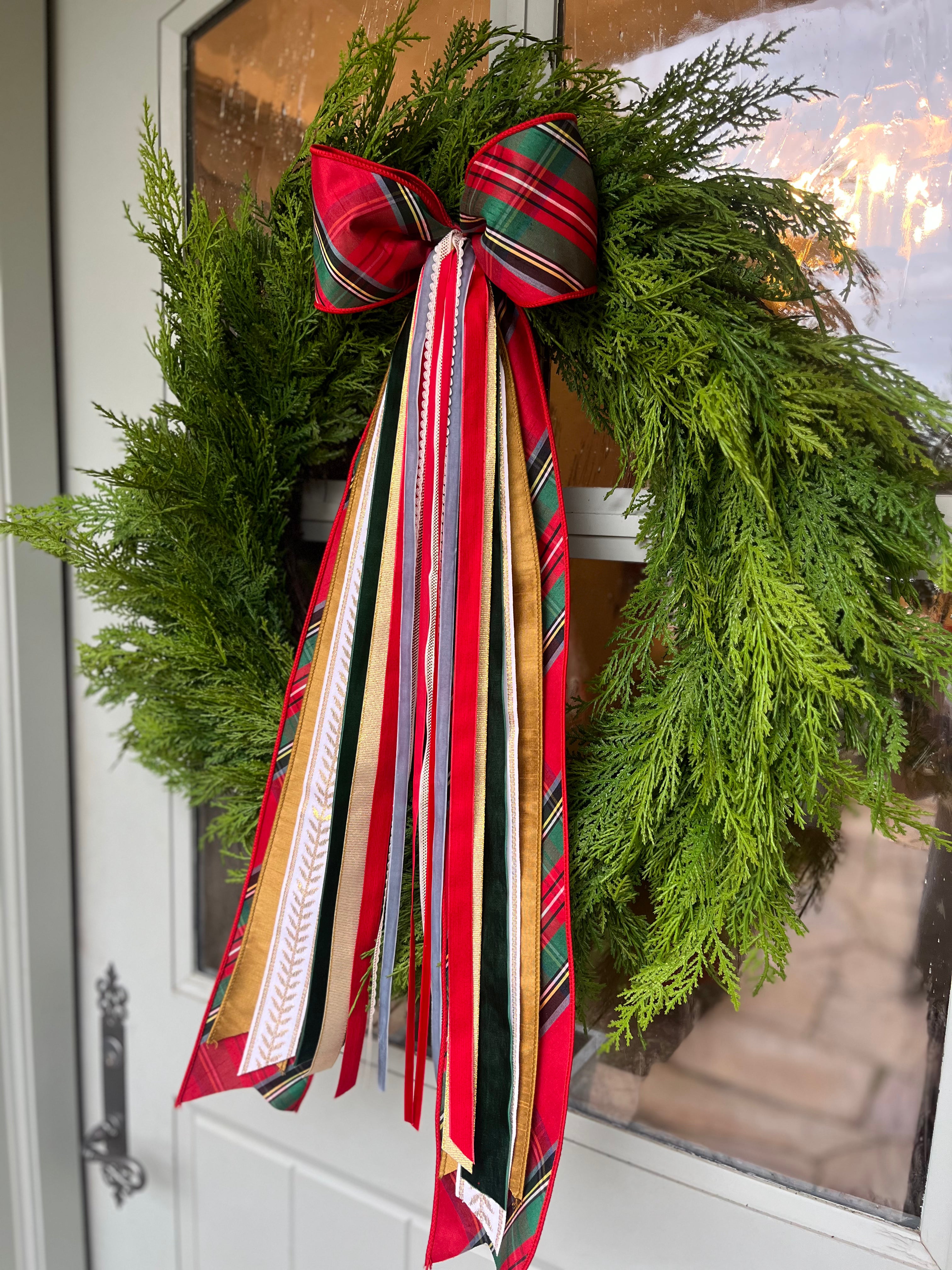 Christmas Tradition Tartan Wreath Ribbon