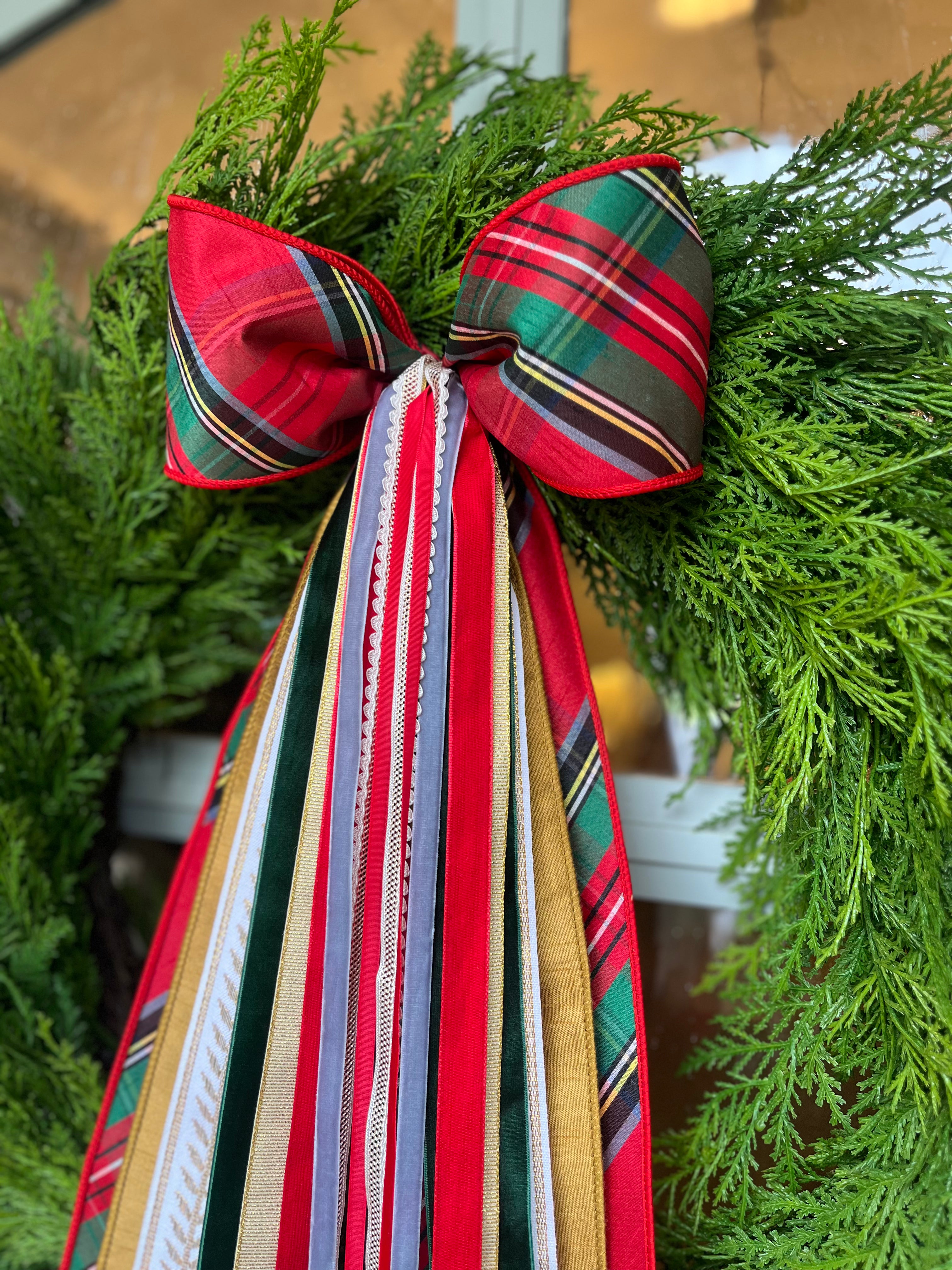 Christmas Tradition Tartan Wreath Ribbon
