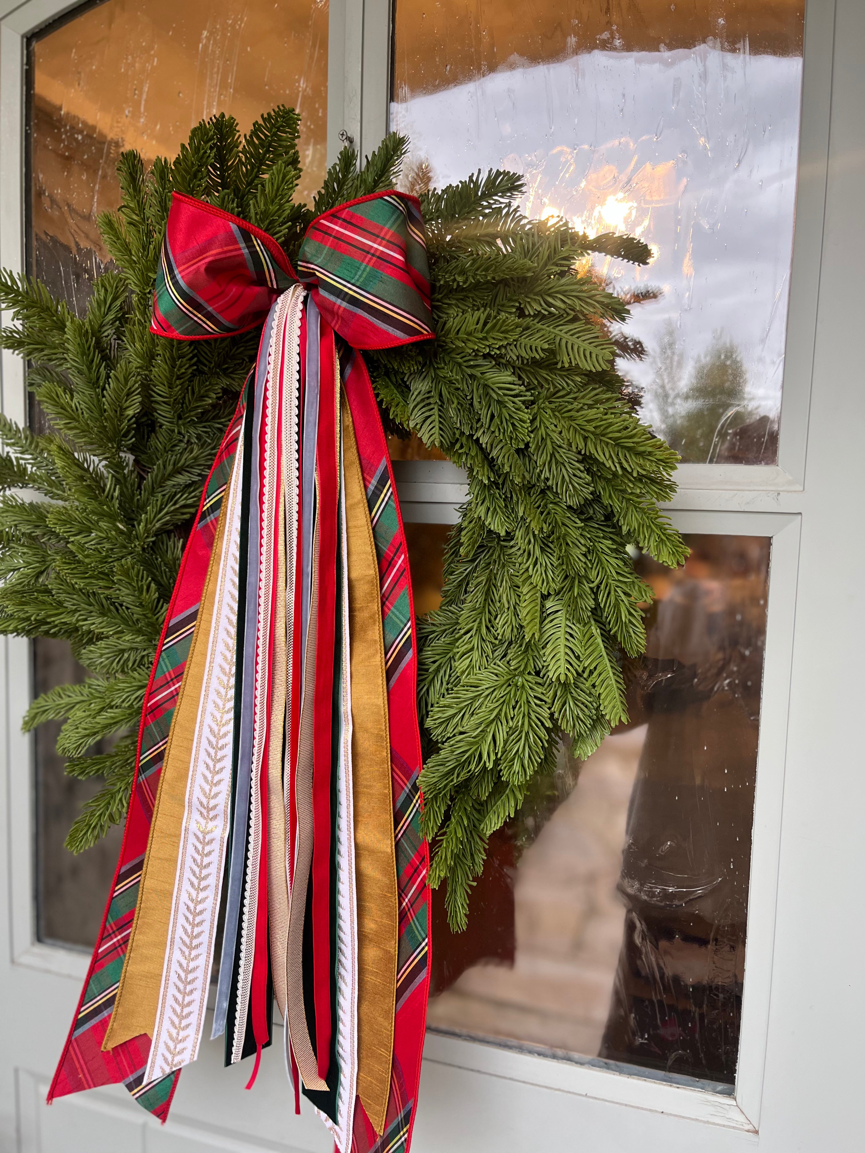 Christmas Tradition Tartan Wreath Ribbon