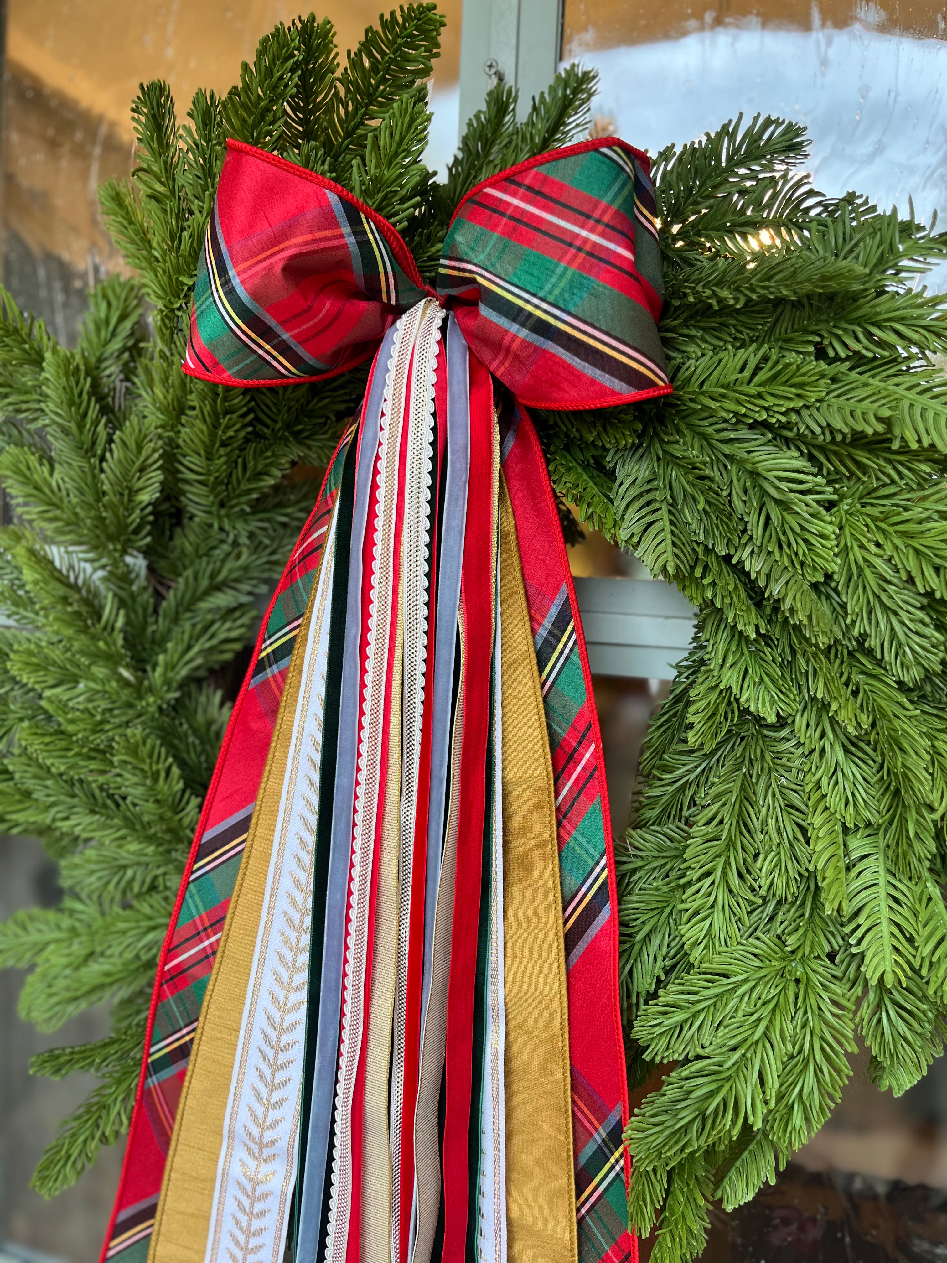 Christmas Tradition Tartan Wreath Ribbon