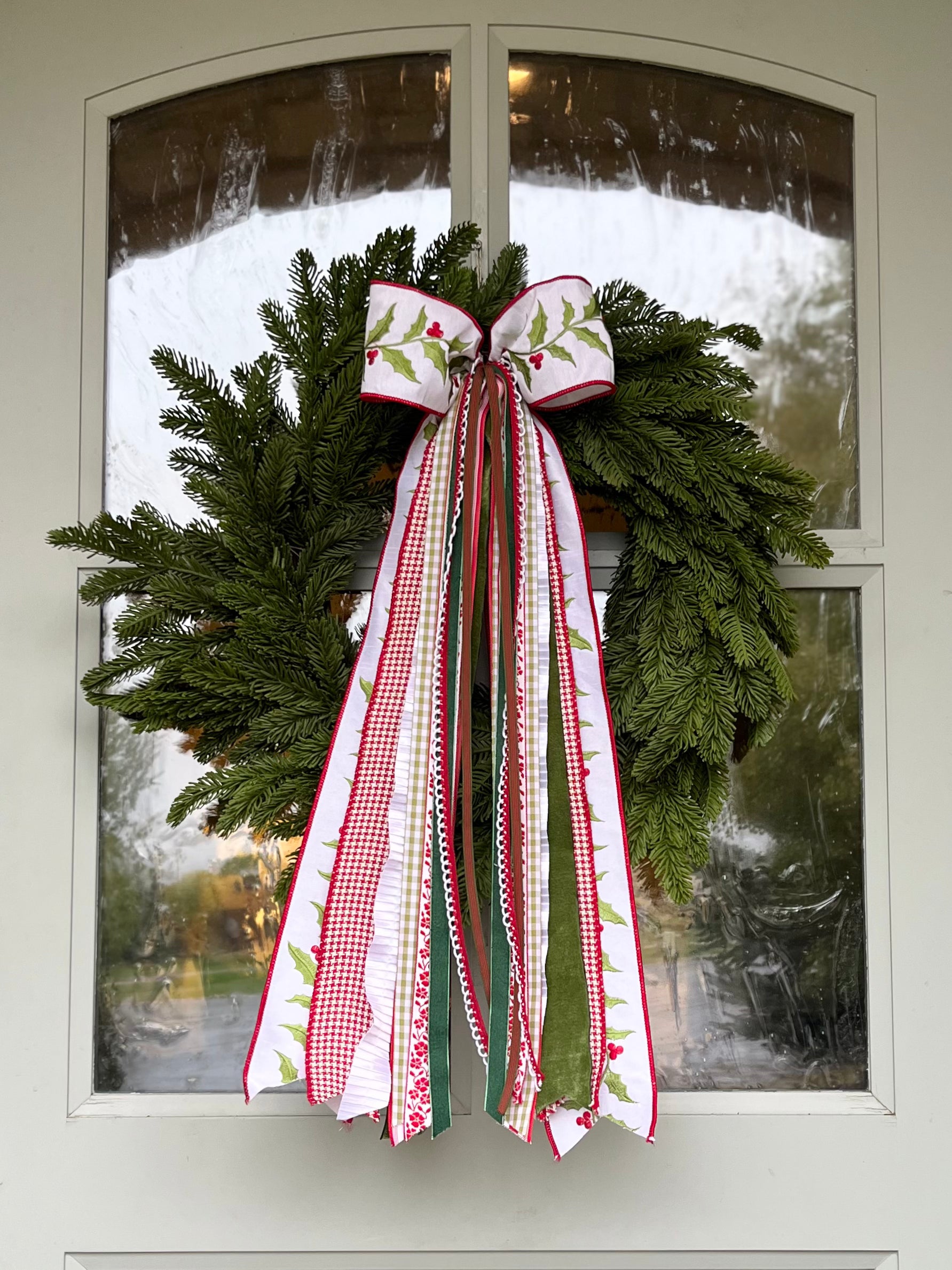 Holly and Ivy Wreath Ribbon