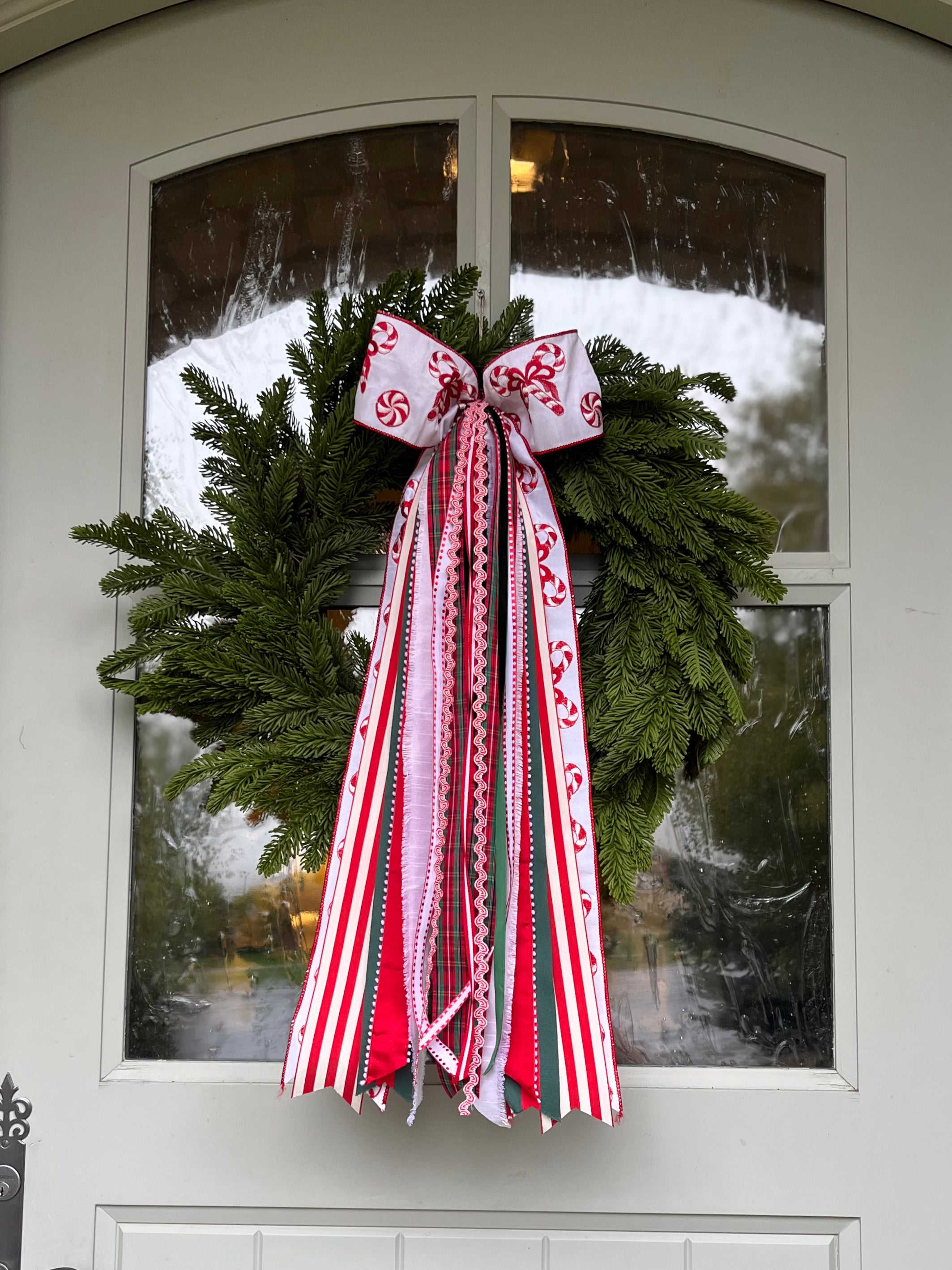 Peppermint & Pine Wreath Ribbon