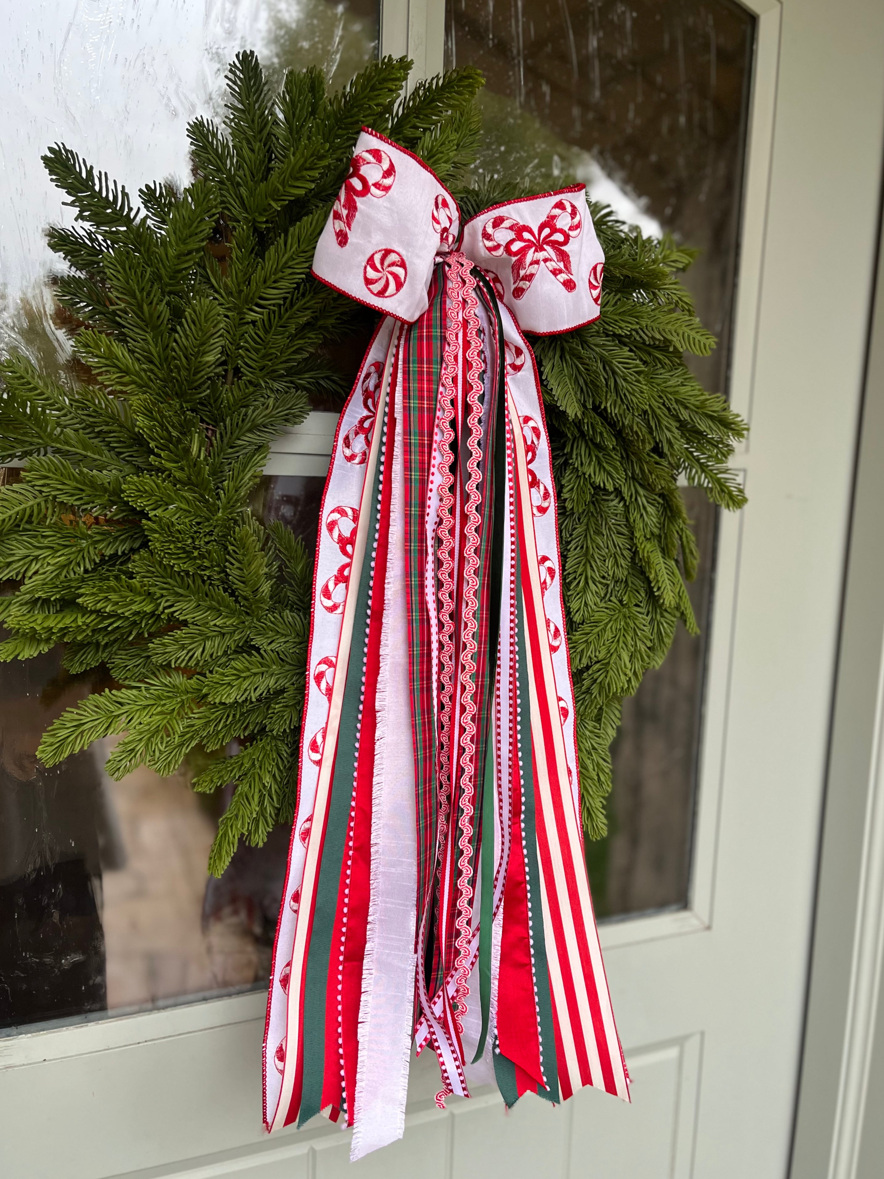 Peppermint & Pine Wreath Ribbon