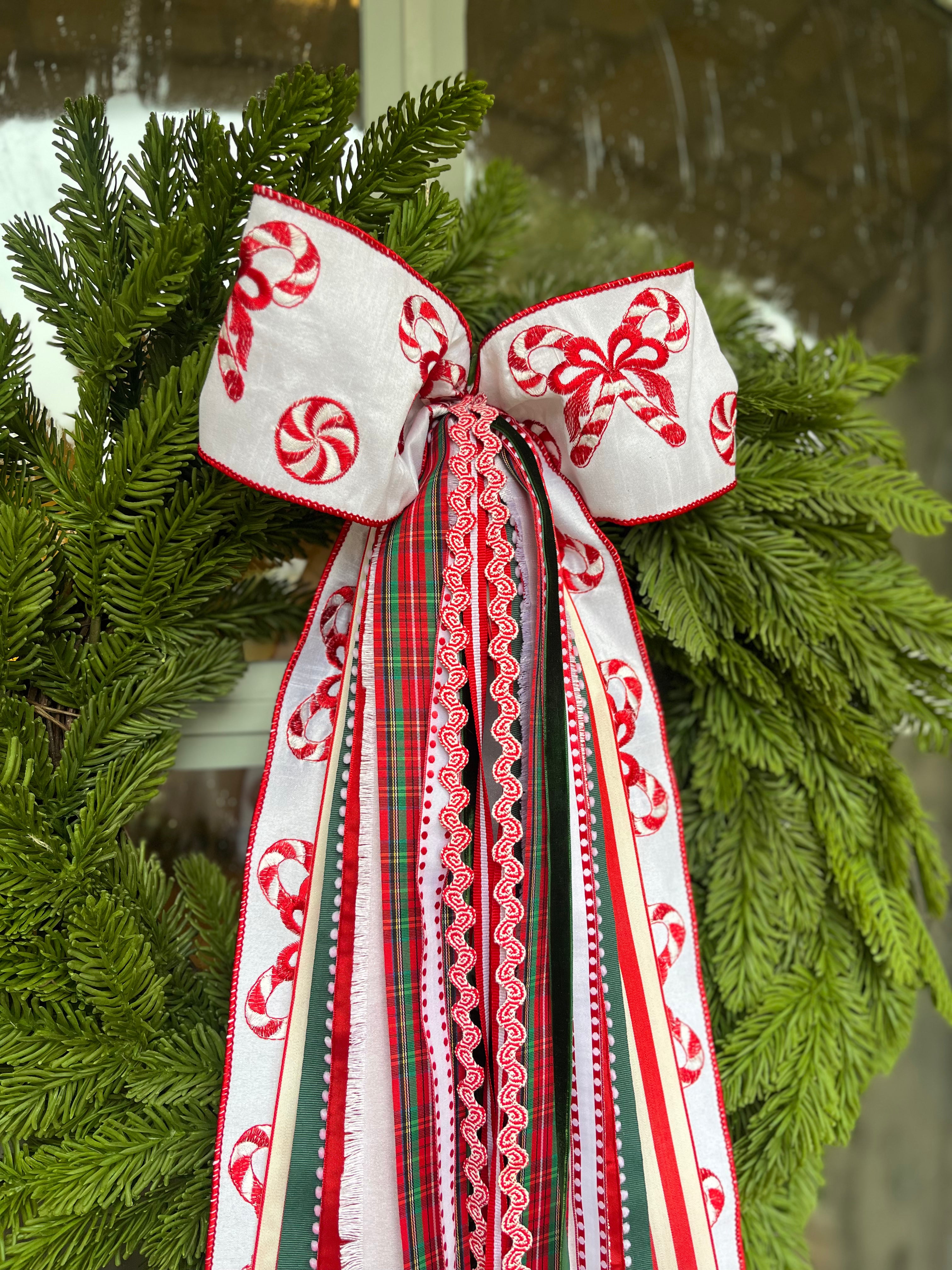 Peppermint & Pine Wreath Ribbon