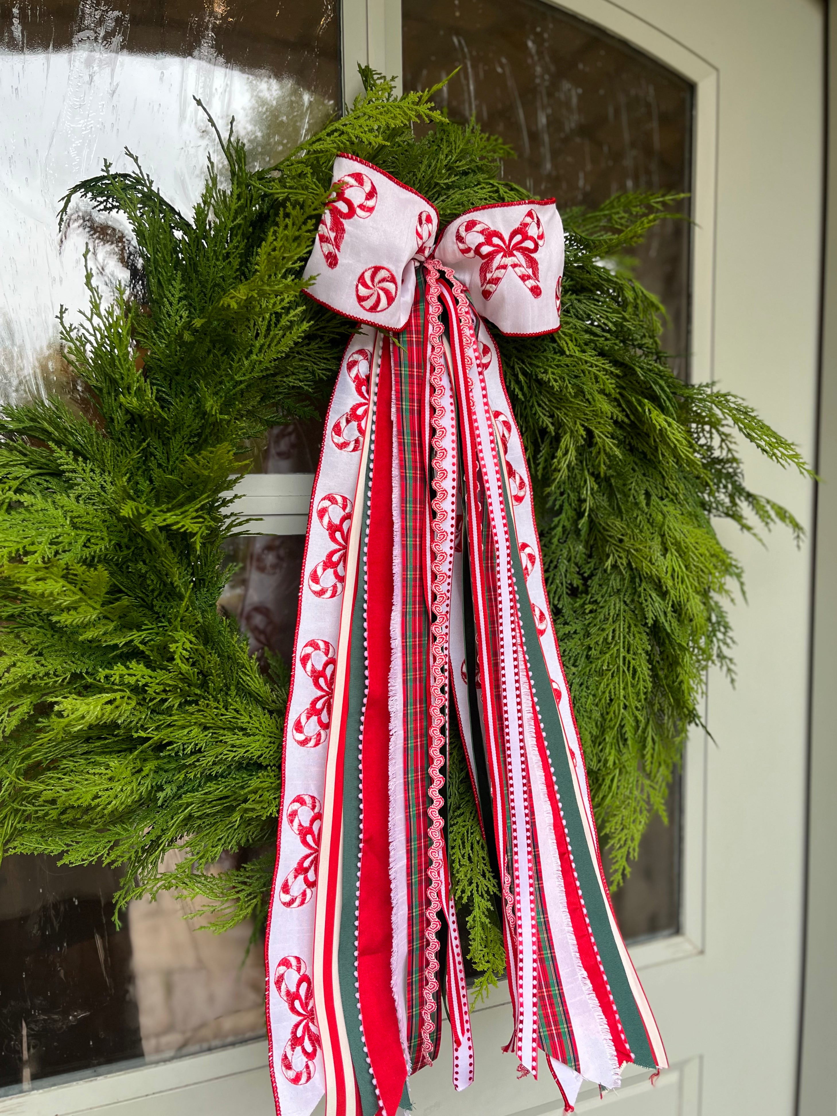 Peppermint & Pine Wreath Ribbon