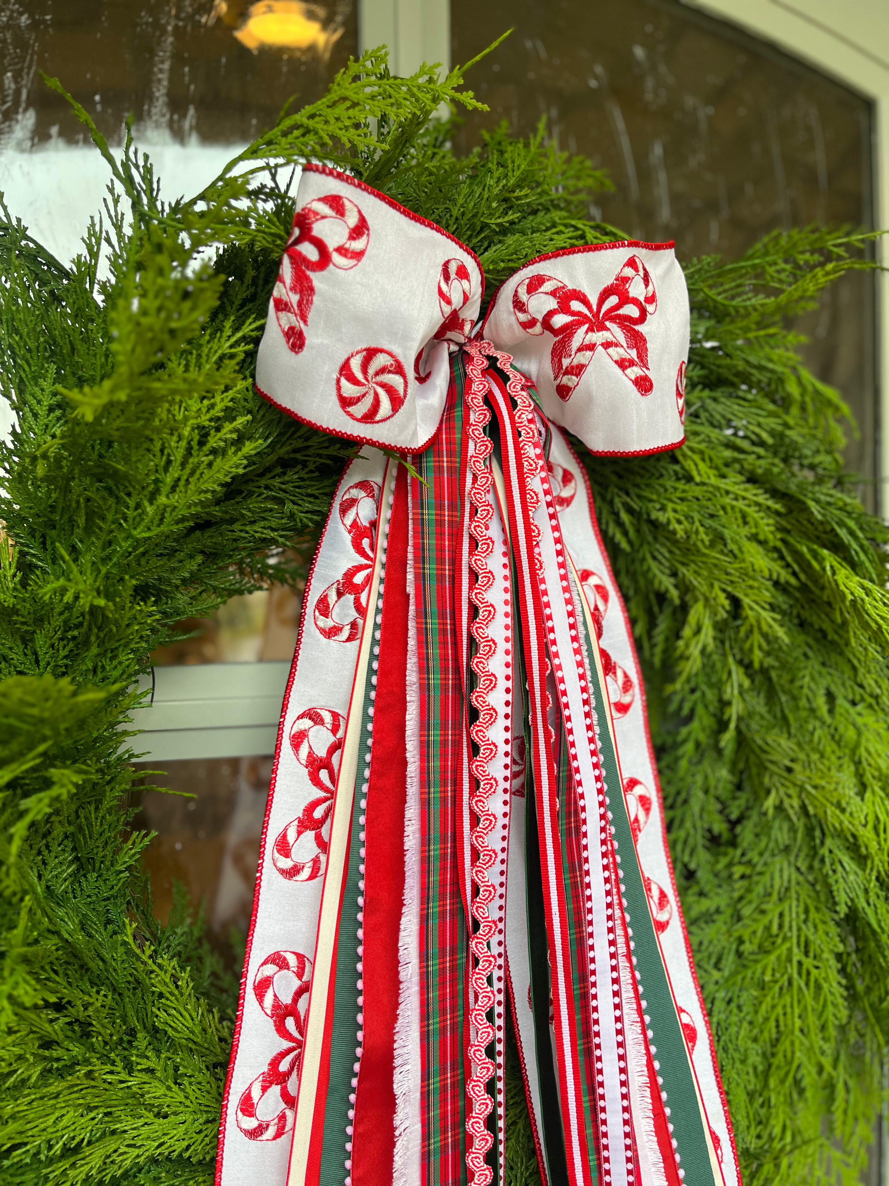 Peppermint & Pine Wreath Ribbon