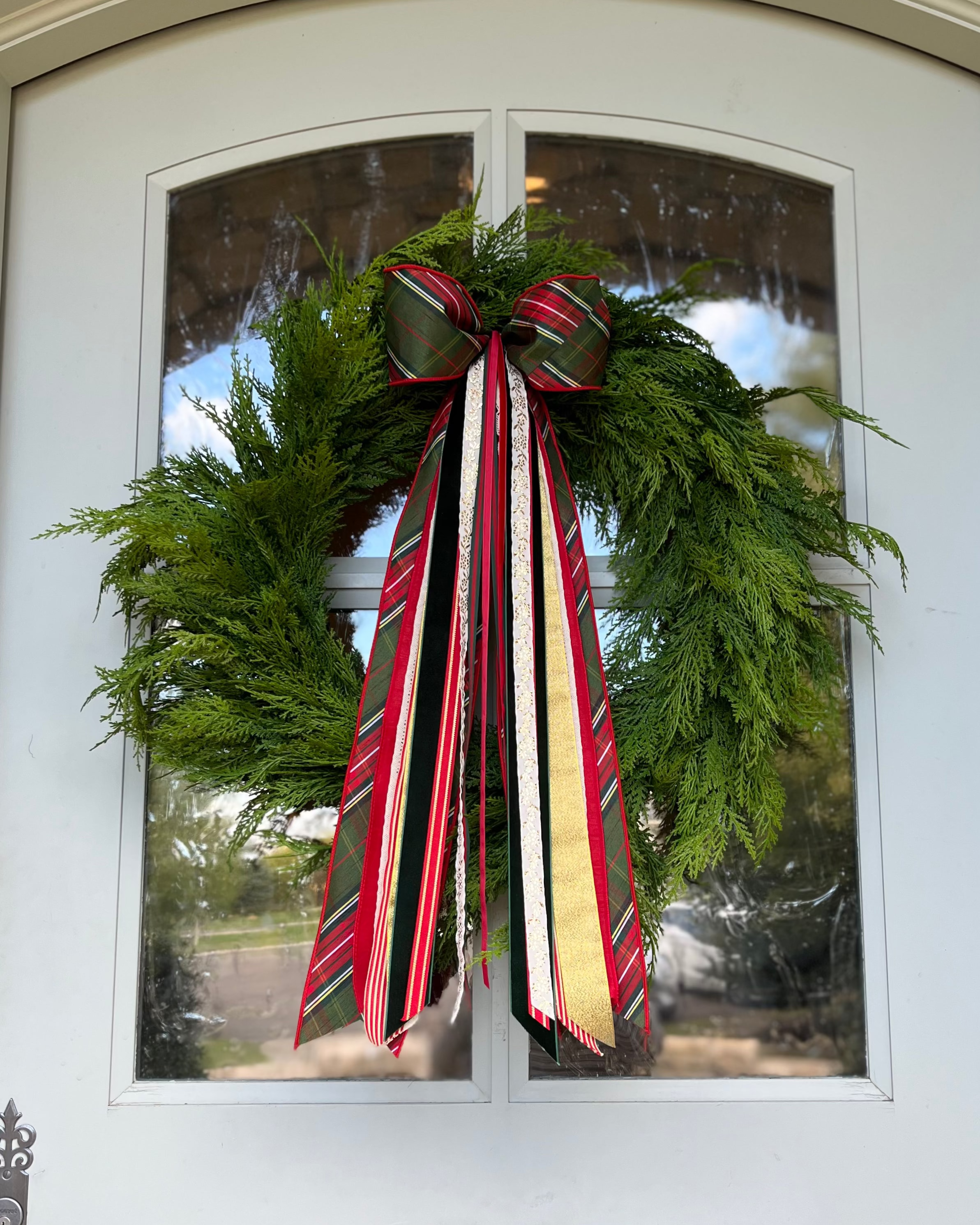 Plaid Tidings Wreath Ribbon