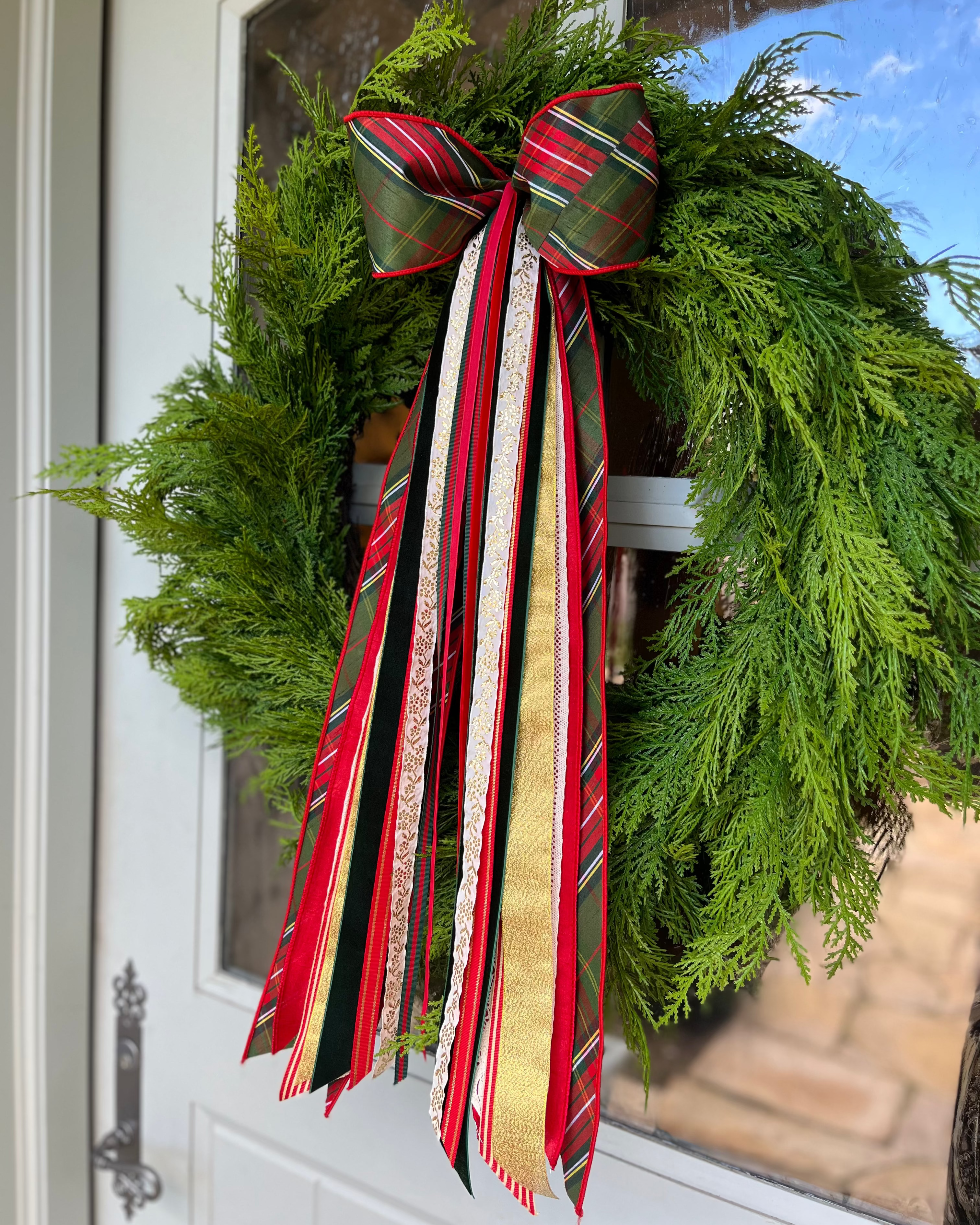 Plaid Tidings Wreath Ribbon