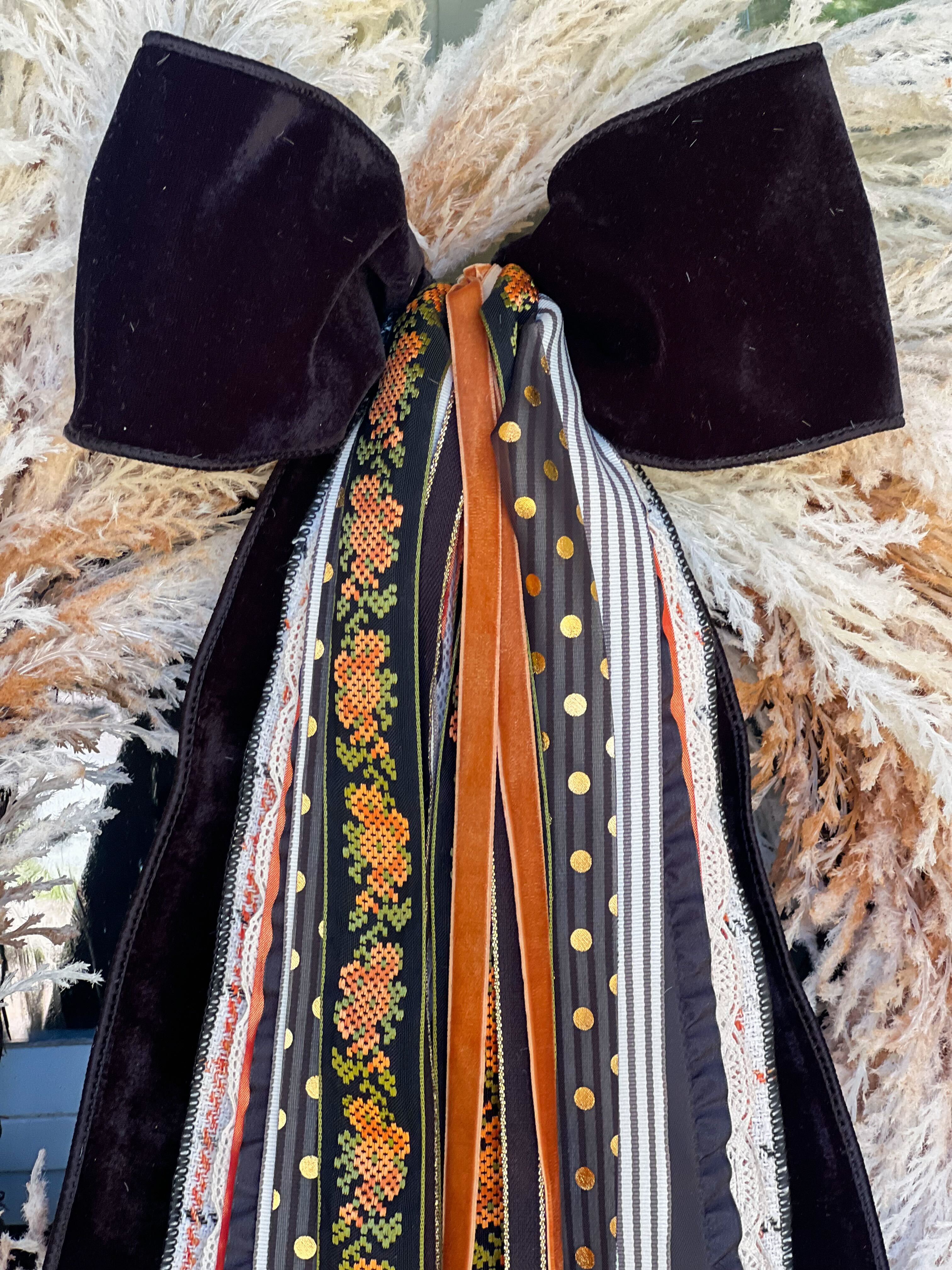 Midnight Harvest Wreath Ribbon